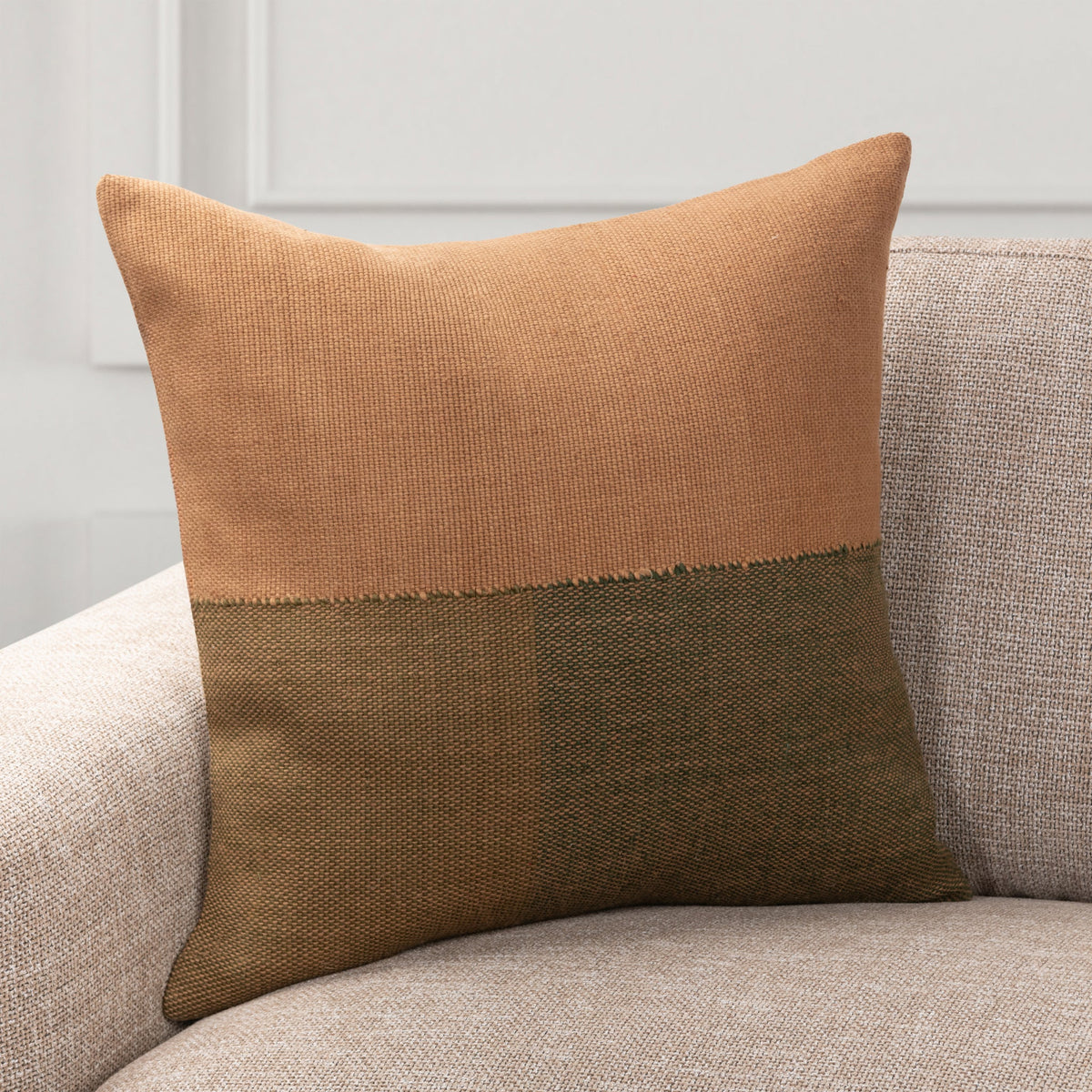 Woodland Pillow - Chestnut/Olive Green / 22"x22" by Classic Home - view 3