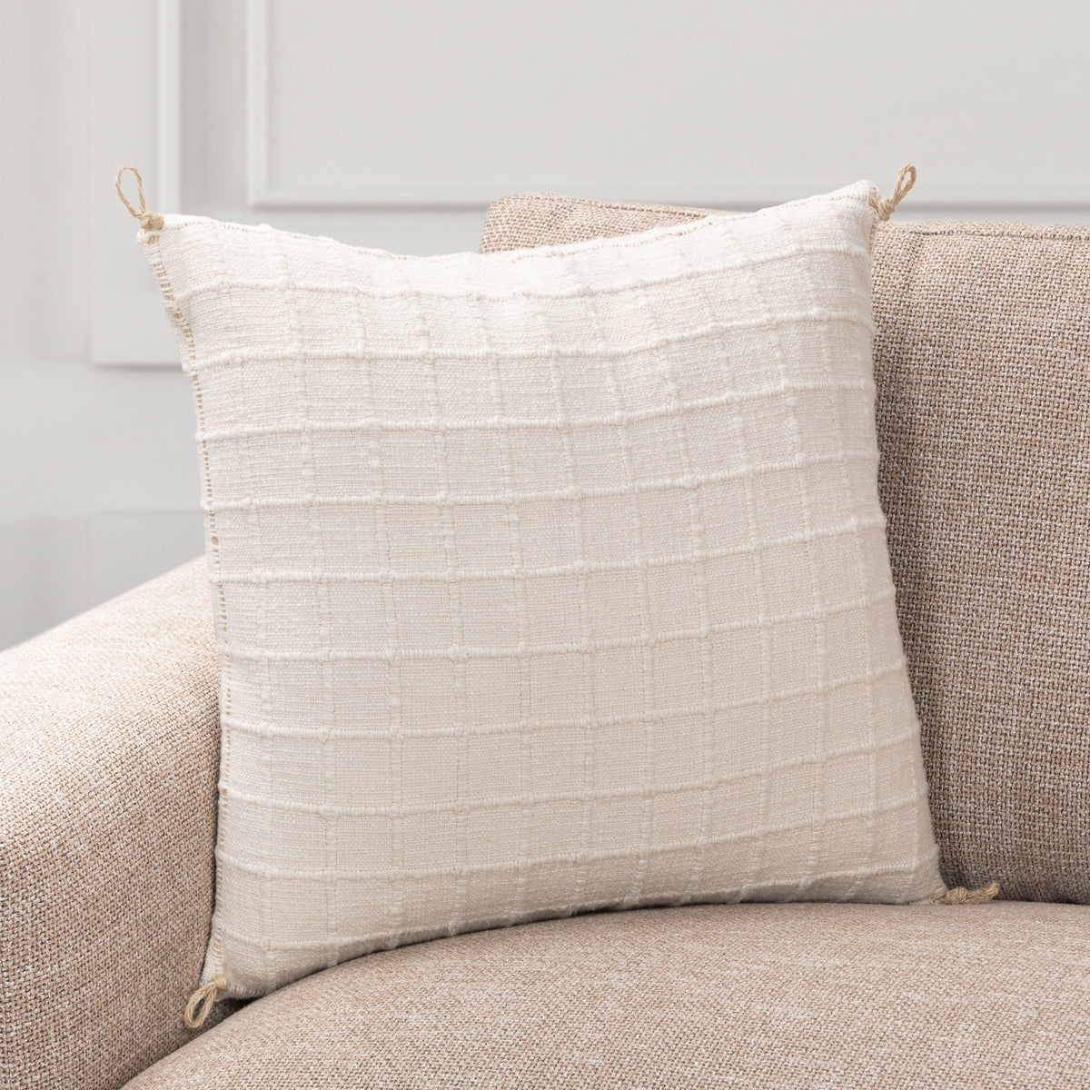 Westmoor Pillow - Ivory / 20"x20" by Classic Home - view 3