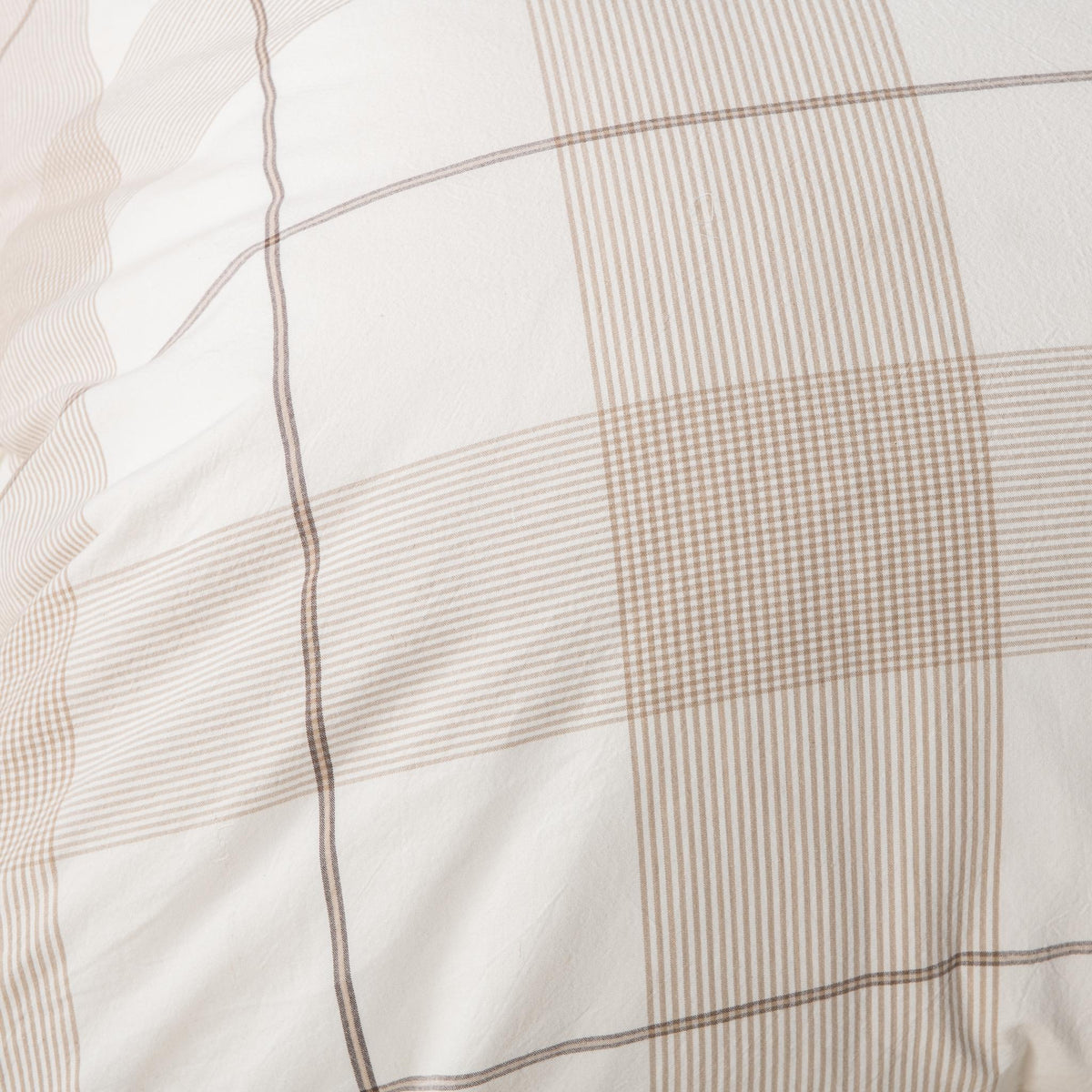 Hanson Duvet Cover Queen - Ivory/Toffee Brown by Classic Home - view 6