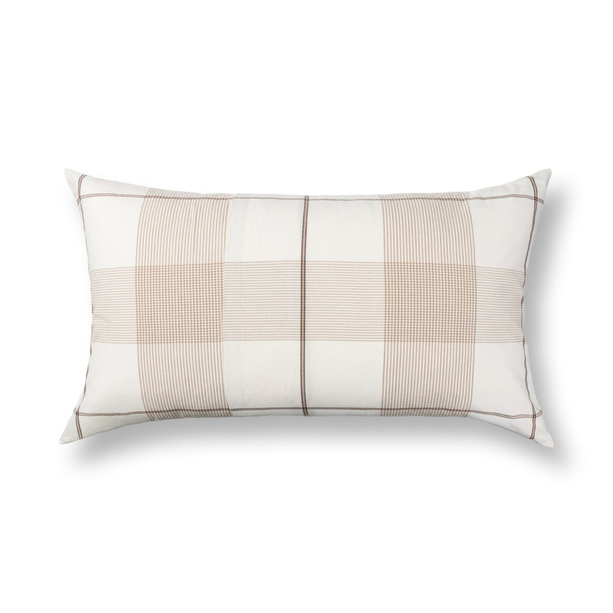 Hanson Duvet Pillow Sham King - Ivory/Toffee Brown by Classic Home - view 2
