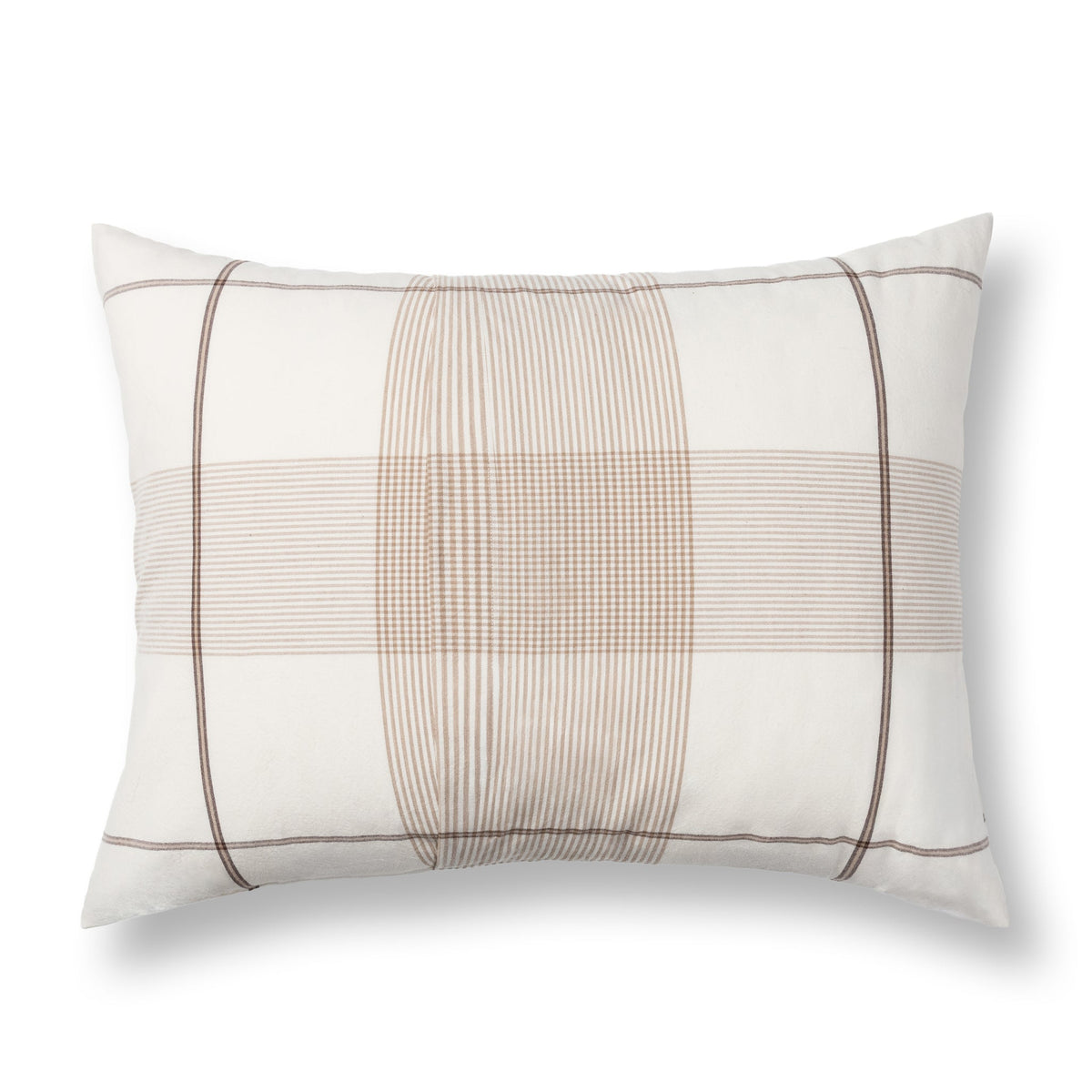Hanson Duvet Pillow Sham Standard - Ivory/Toffee Brown by Classic Home - view 2