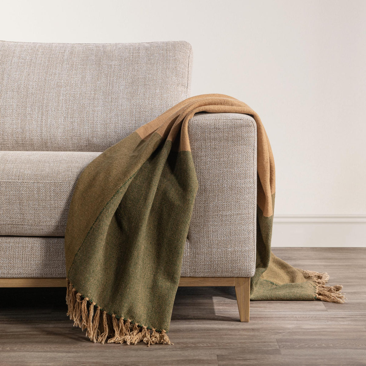 Woodland Throw - Chestnut/Olive Green / Throw by Classic Home - view 5