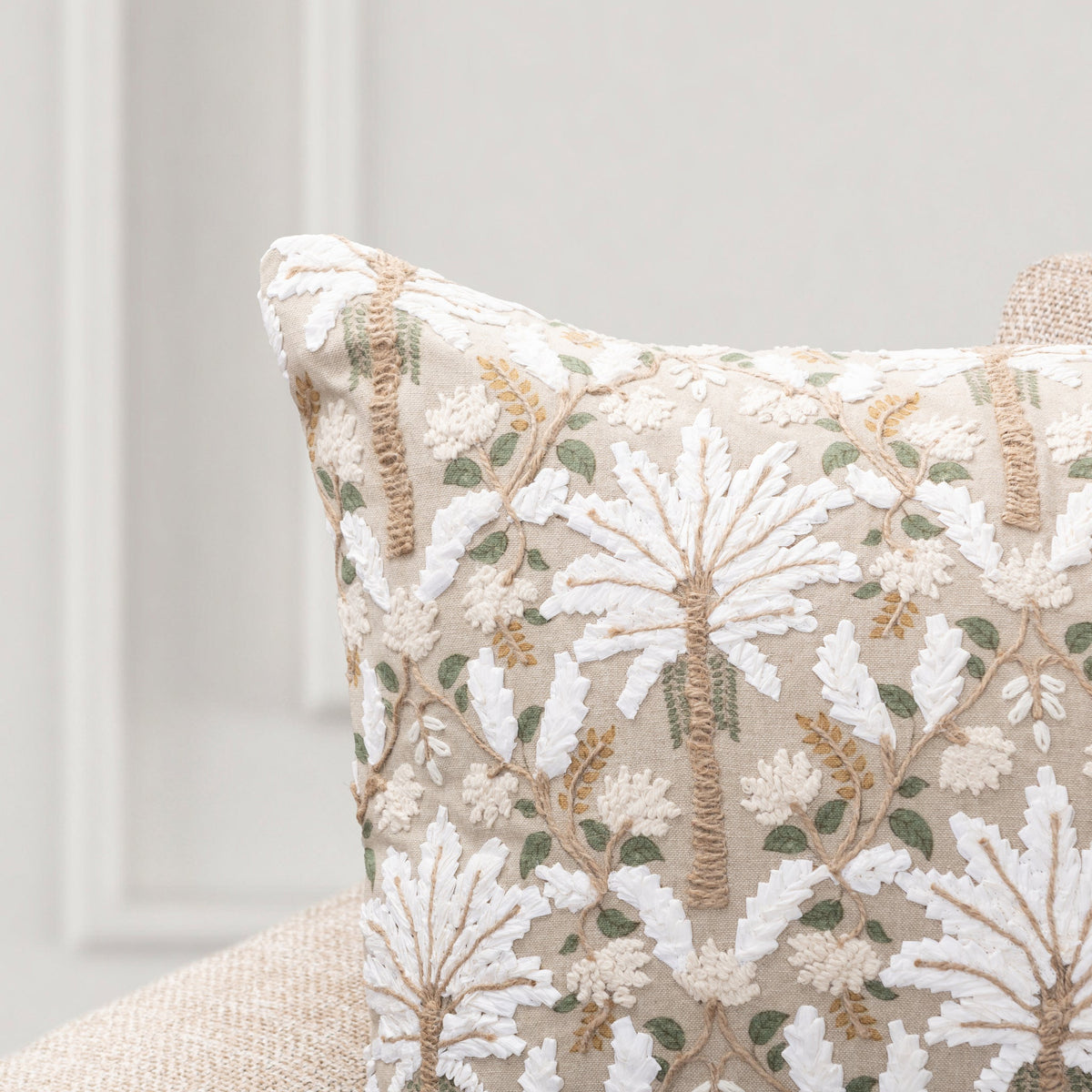 Hawthorn Pillow - Natural/Ivory / 22"x22" by Classic Home - view 4