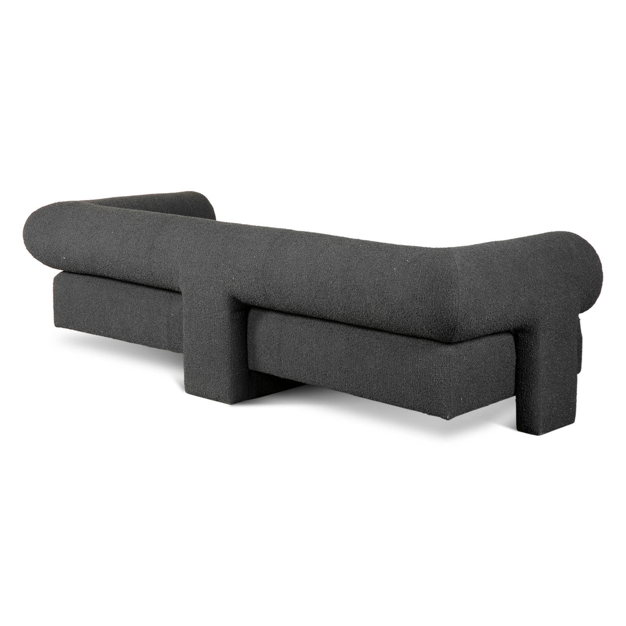 Maison Georgia 94" Sofa in Black Boucle