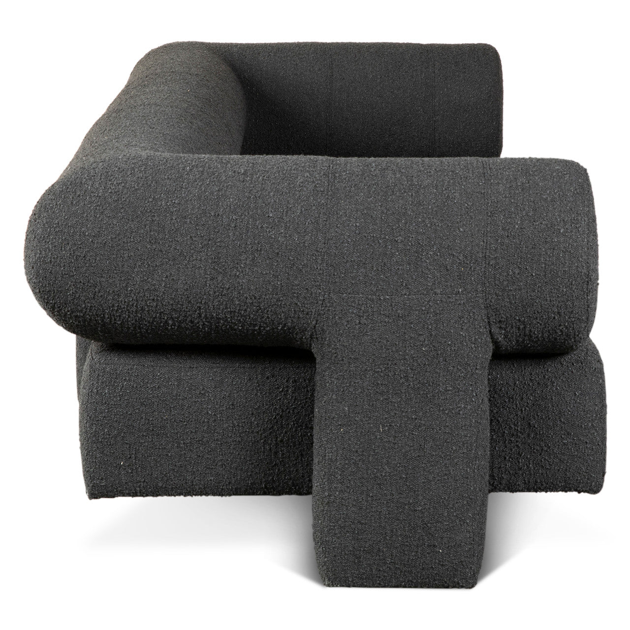 Maison Georgia 94" Sofa in Black Boucle