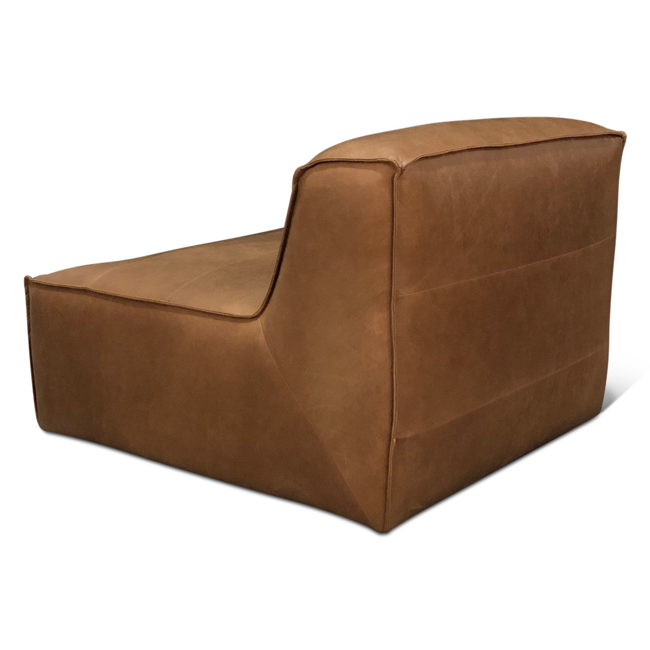 Blayne Armless Chair in Charme Mocha Leather