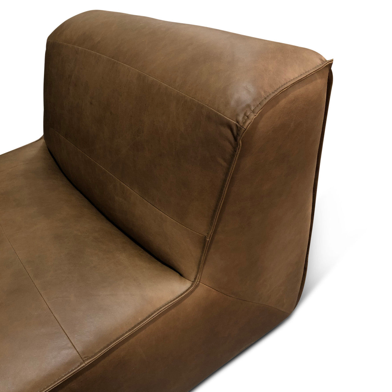 Blayne Armless Chair in Charme Mocha Leather