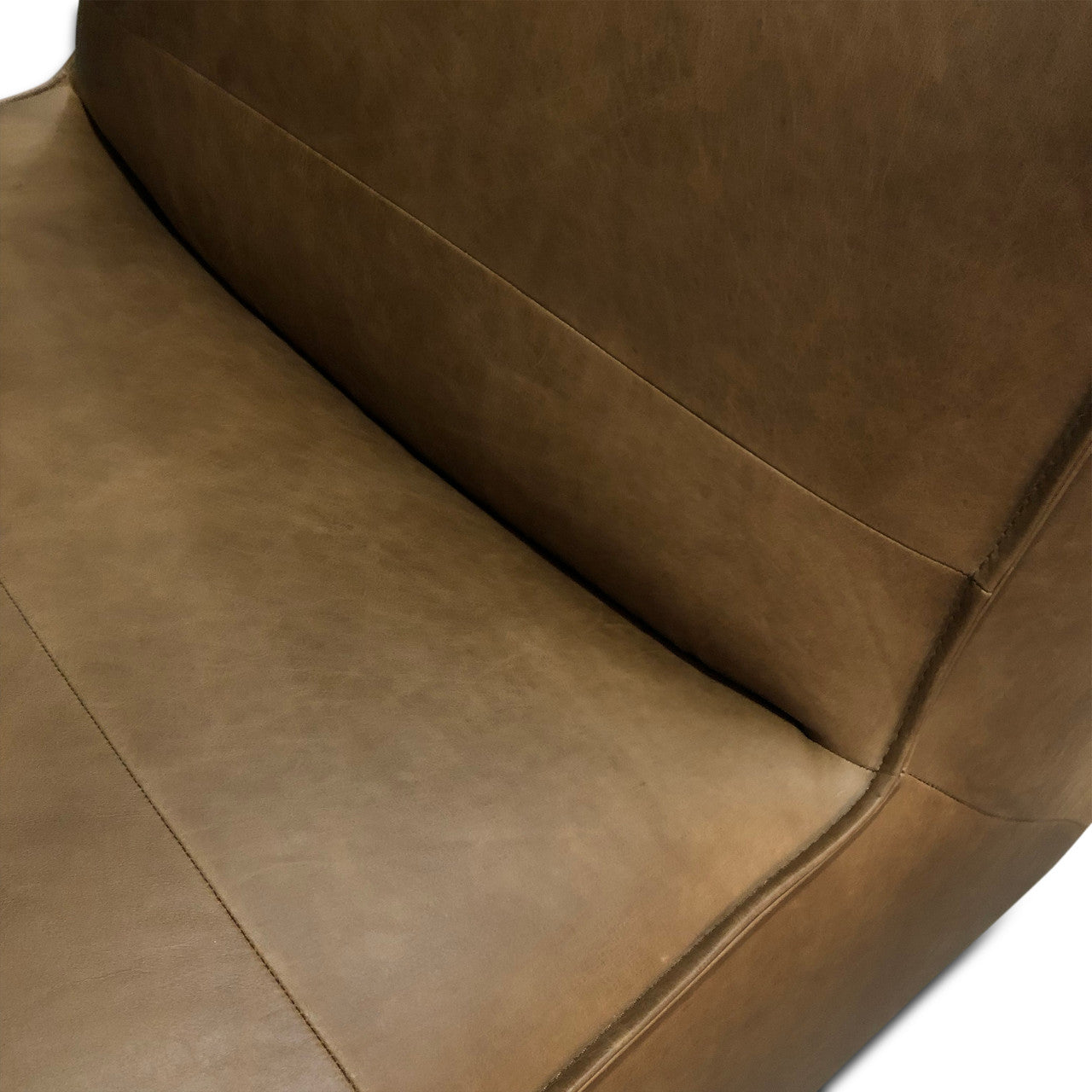 Blayne Armless Chair in Charme Mocha Leather