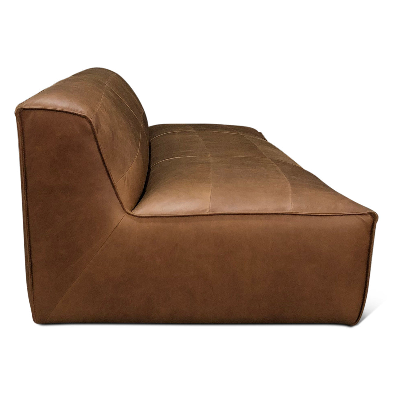 Blayne Armless Sofa in Charme Mocha Leather
