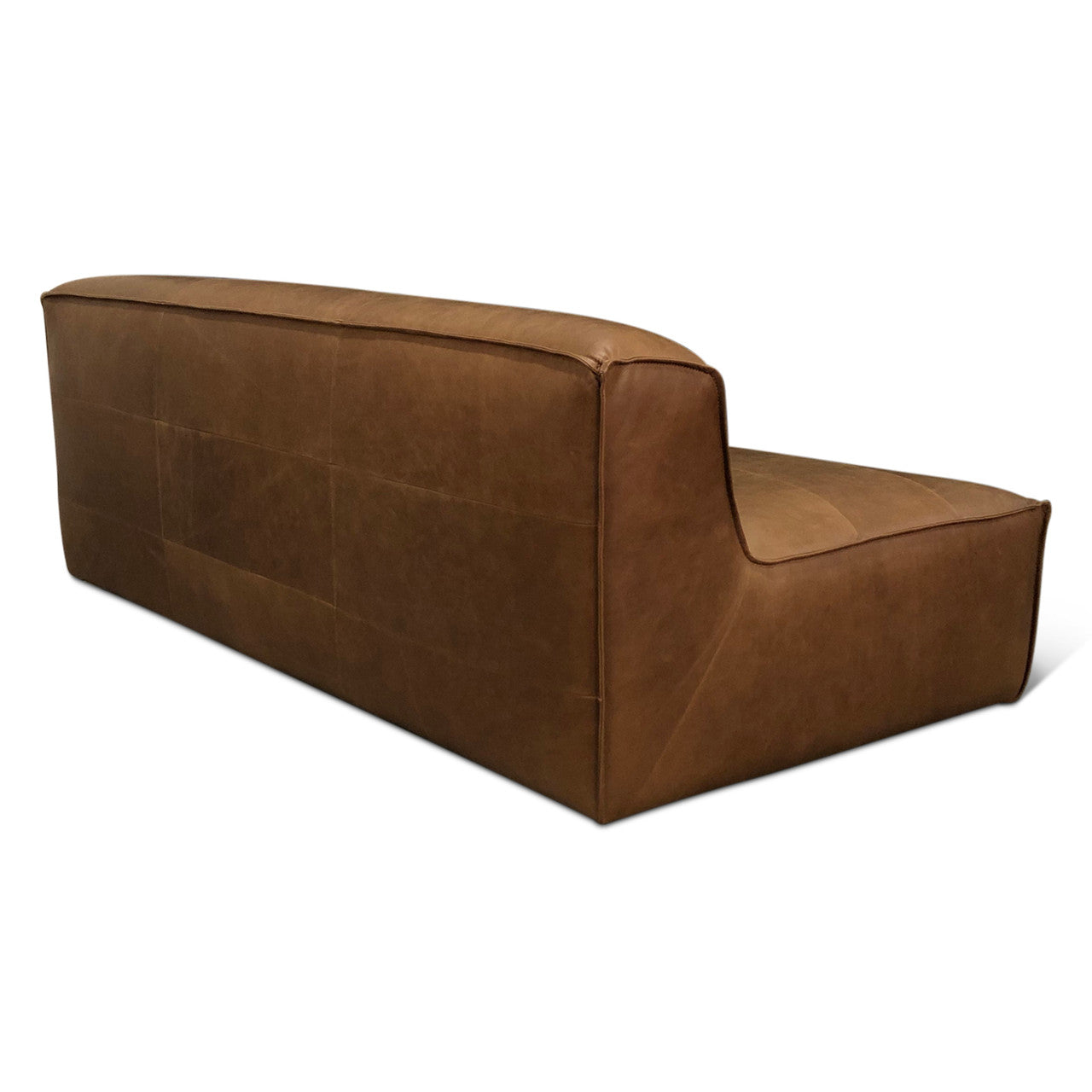 Blayne Armless Sofa in Charme Mocha Leather