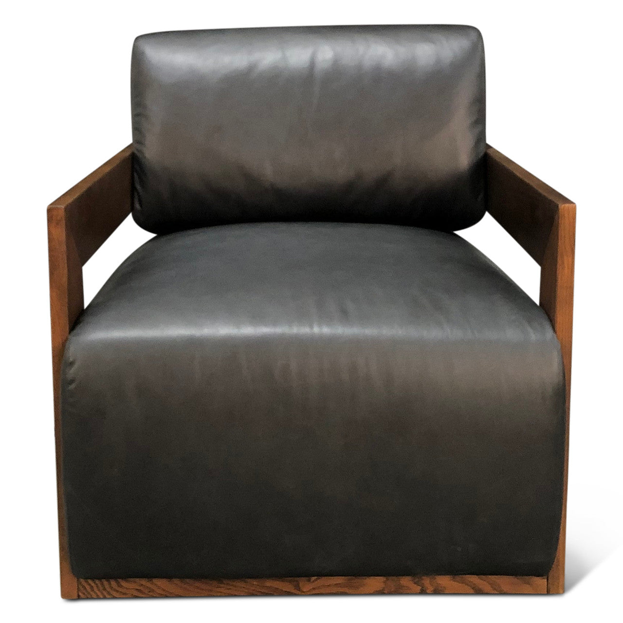 Harper Accent Chair in Charme Black Leather