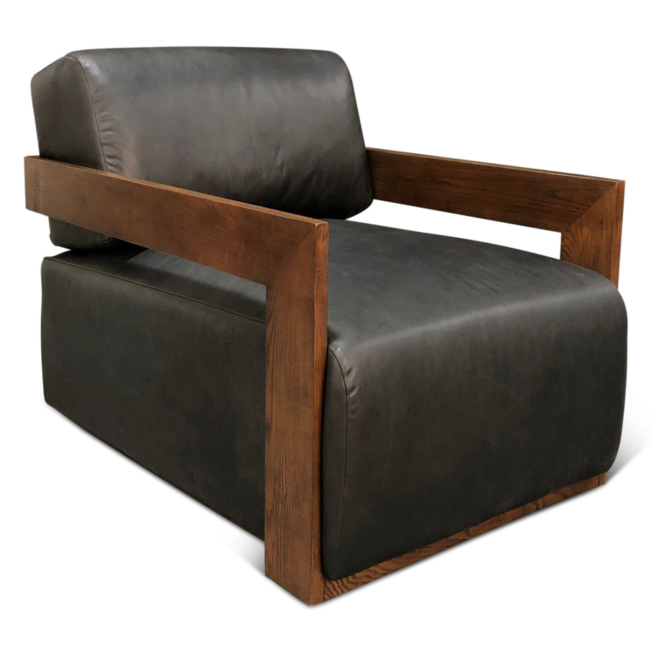 Harper Accent Chair in Charme Black Leather