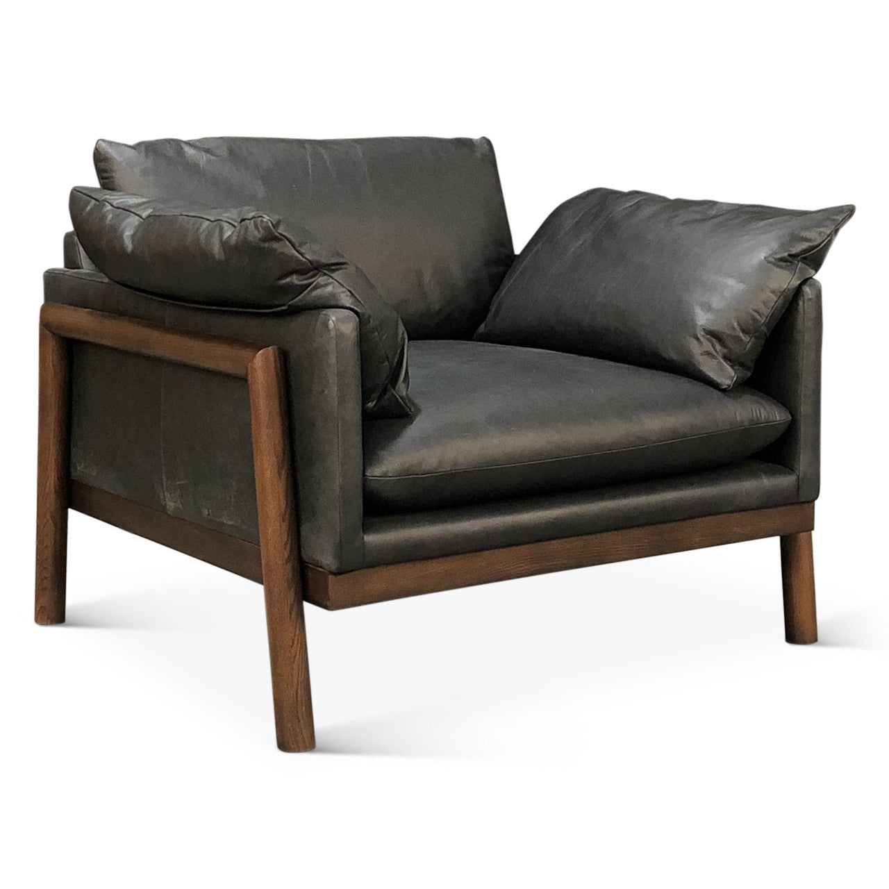 Norah Accent Chair in Charme Black Leather