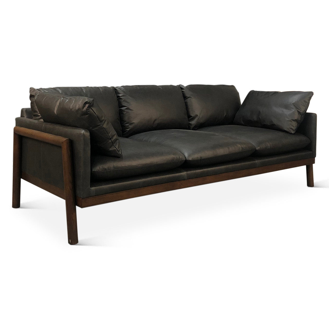 Norah Sofa in Charme Black Leather