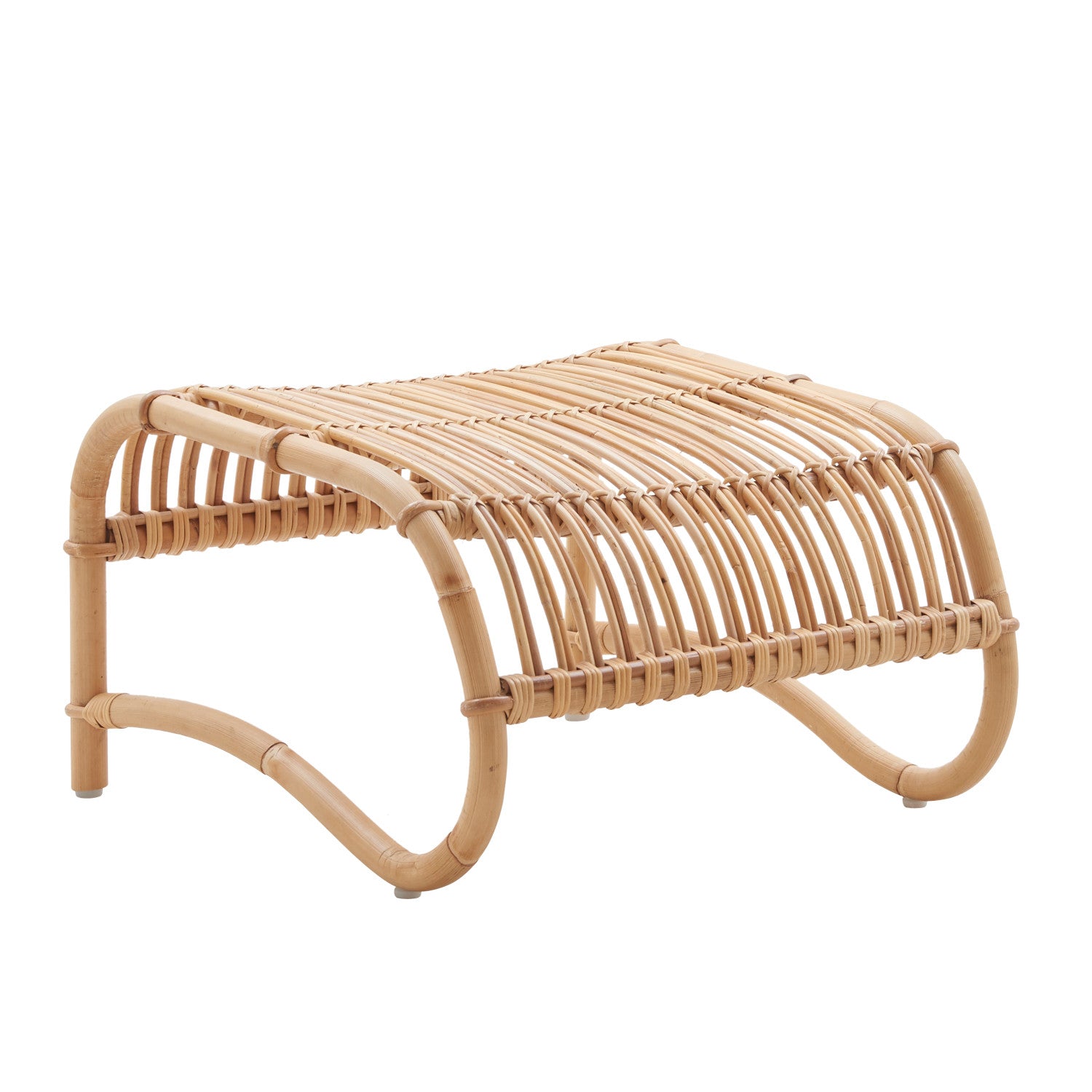 Viggo Boesen Teddy Rattan Footstool by Sika Design