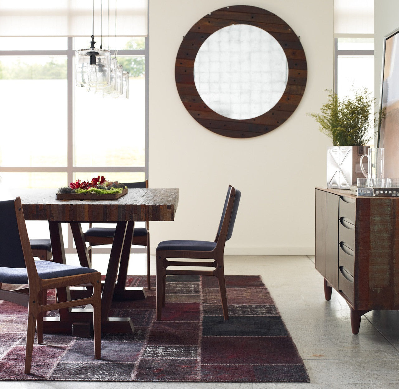 Max Rustic Solid Wood Dining Room Table 84"