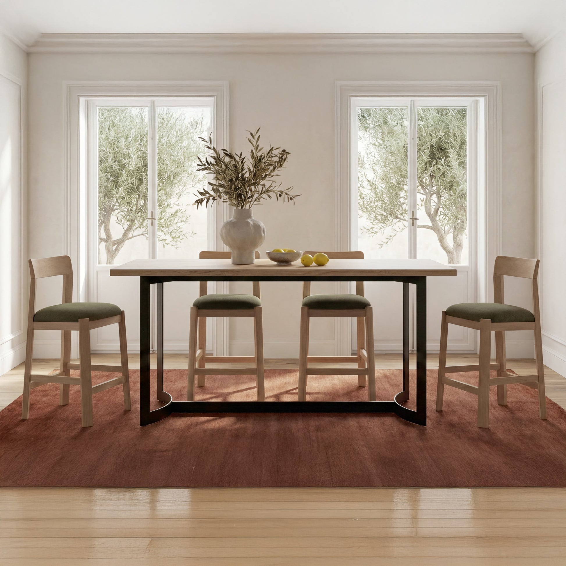 Bent Counter Table Oak by Moe's Home Collection - view 2