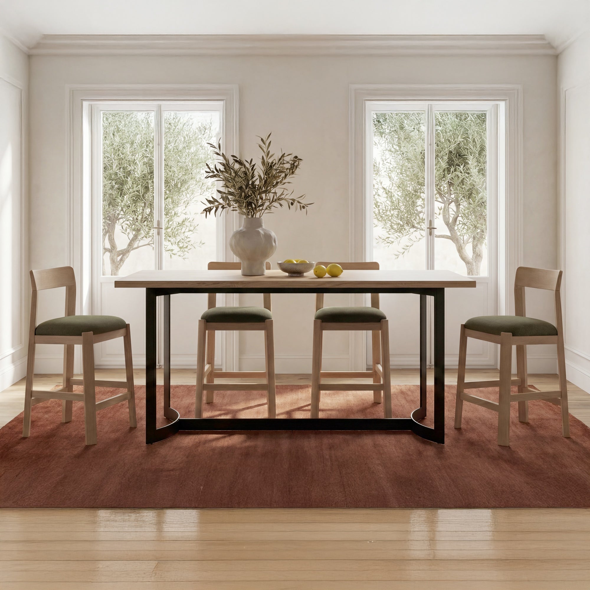 Bent Counter Table Oak by Moe's Home Collection - view 2