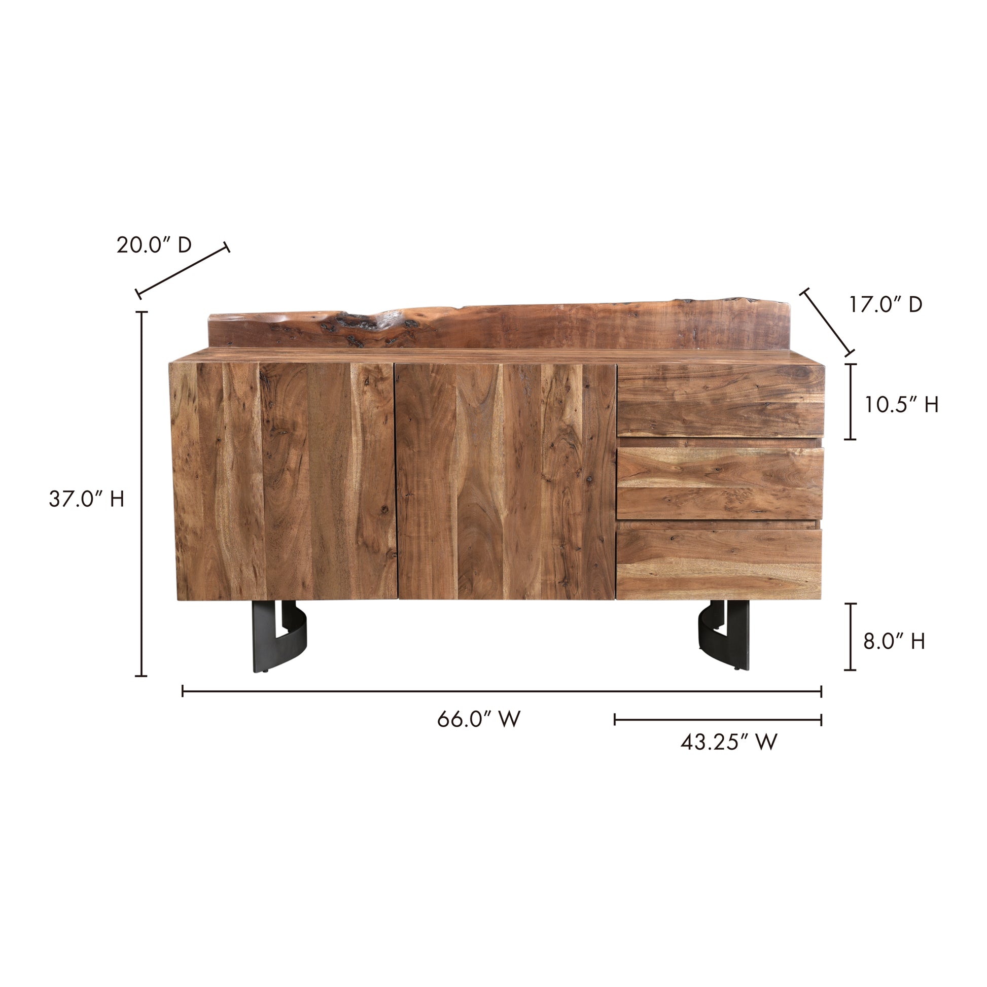 Bent Sideboard 
Brown by Moe's Home Collection - view 13