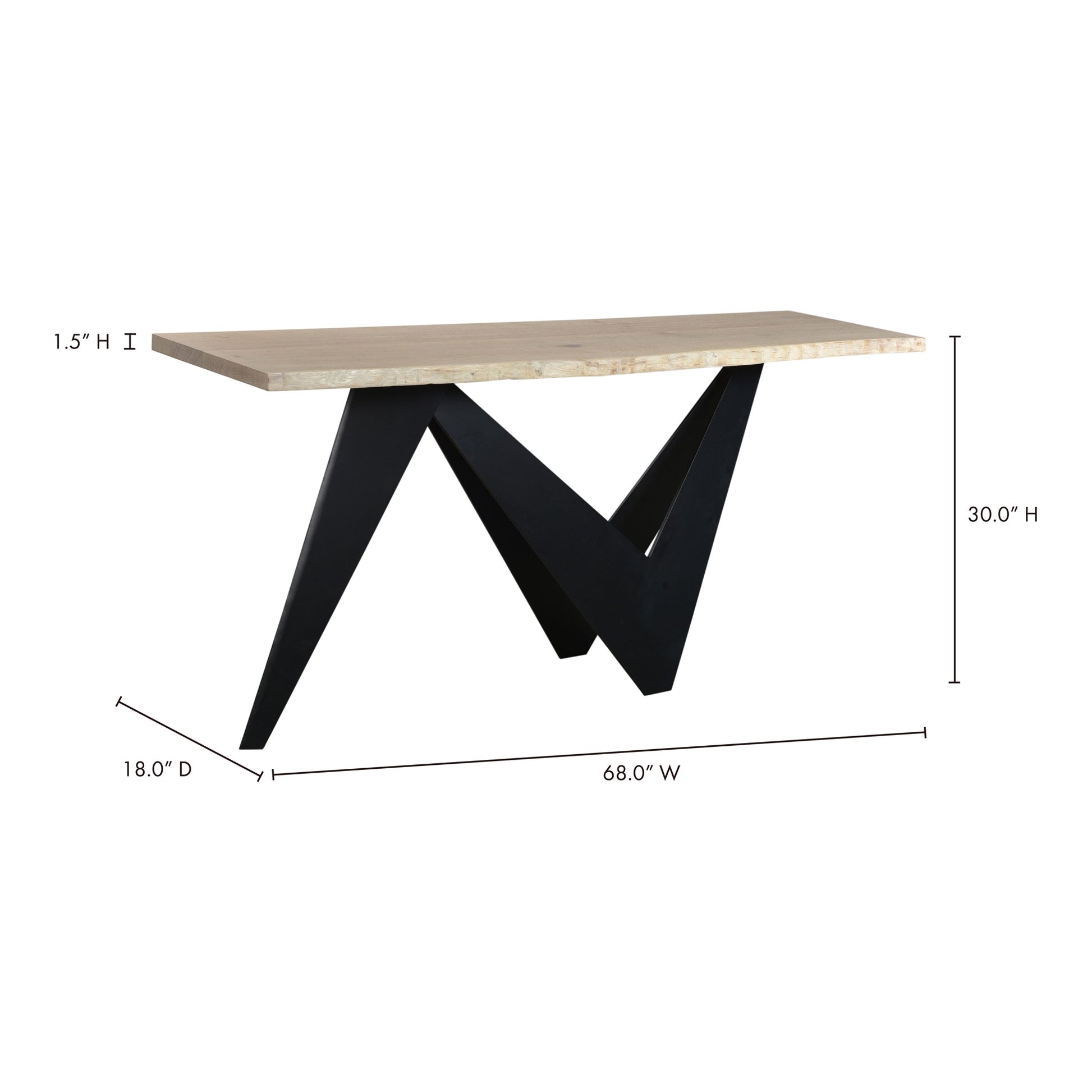 Bird Console Table Natural by Moe's Home Collection - view 2