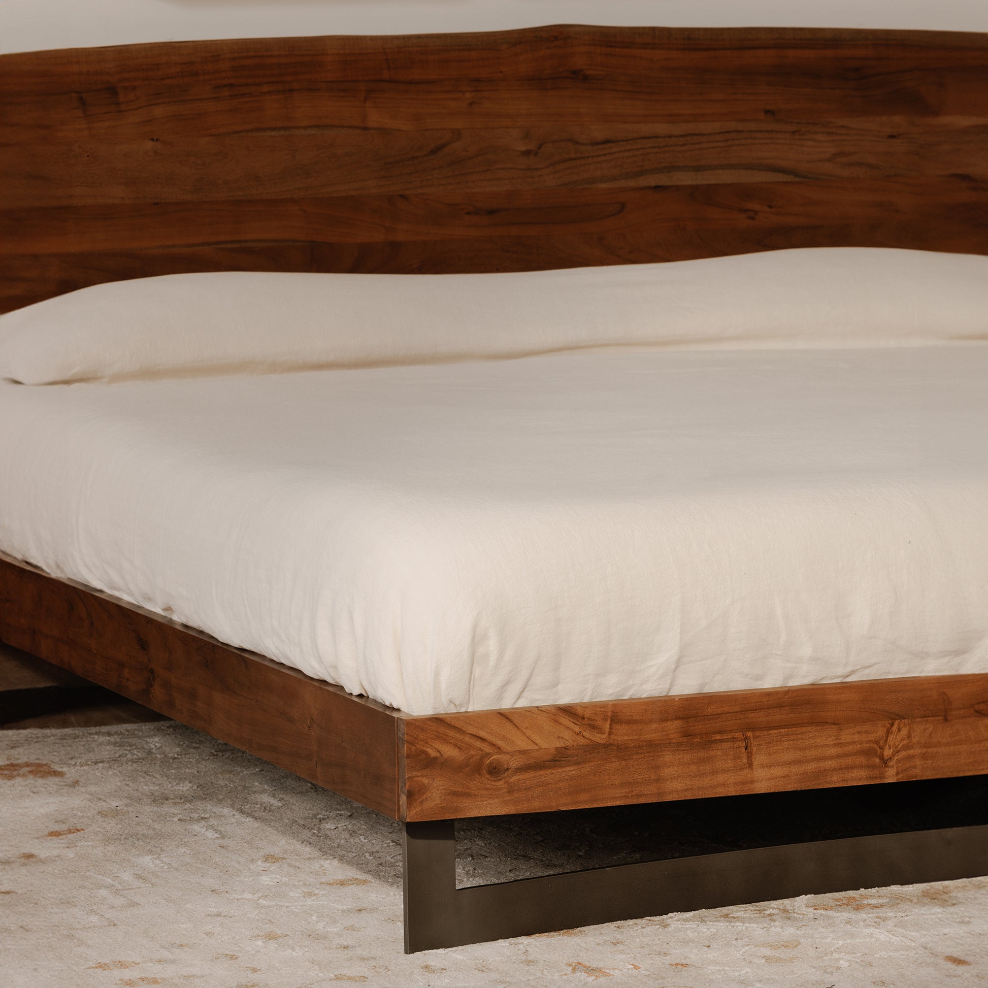 Bent King Size Bed Brown by Moe's Home Collection - view 3