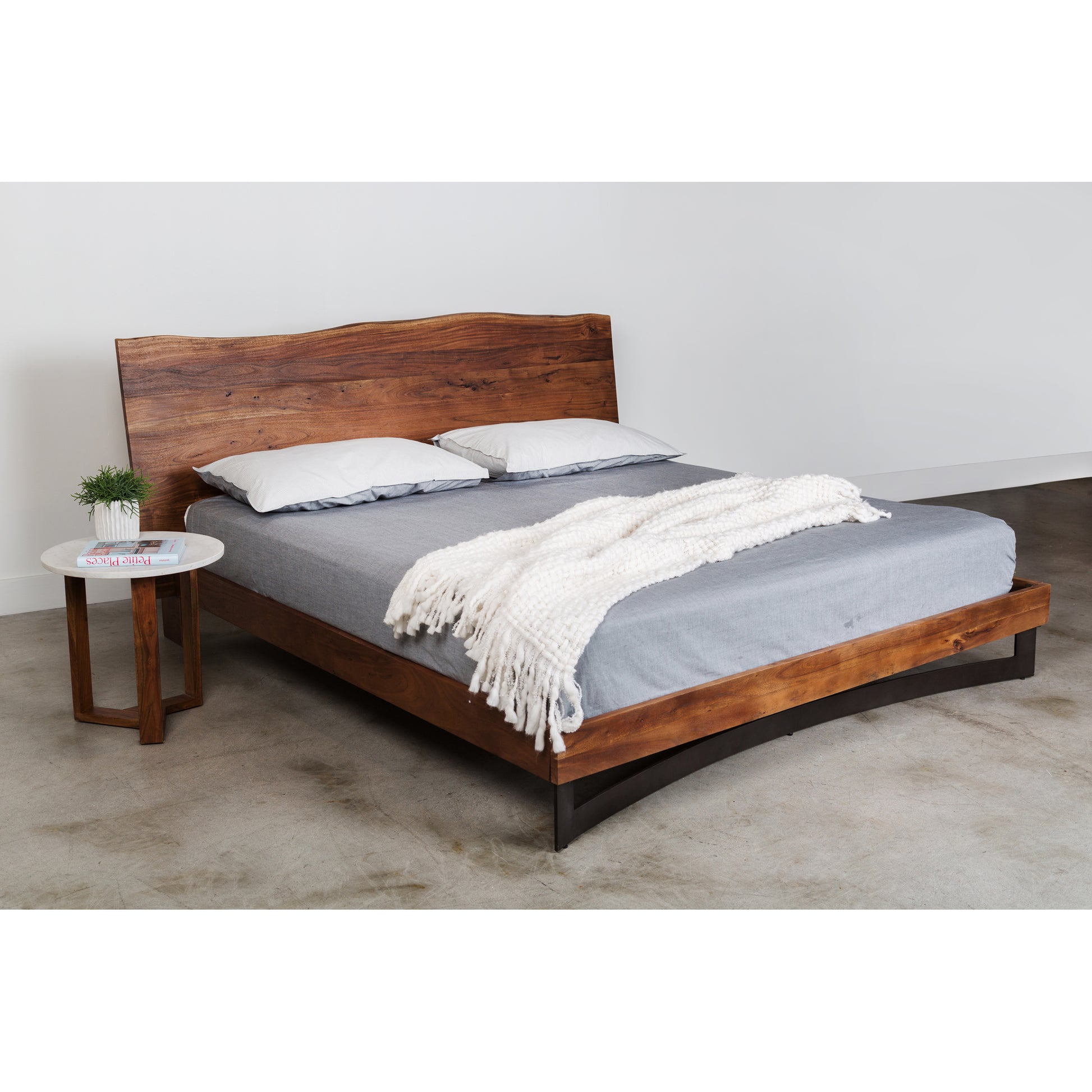 Bent King Size Bed Brown by Moe's Home Collection - view 2