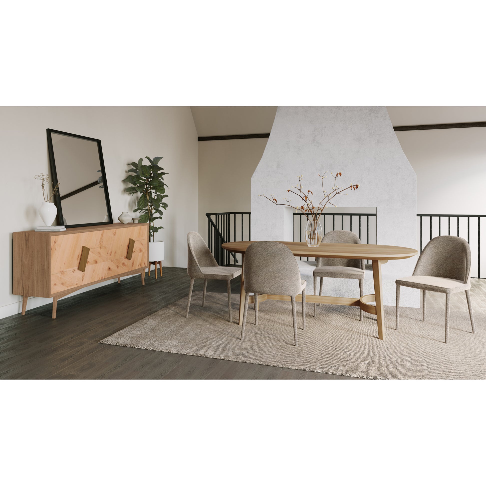Trie Small Dining Table Natural by Moe's Home Collection - view 5