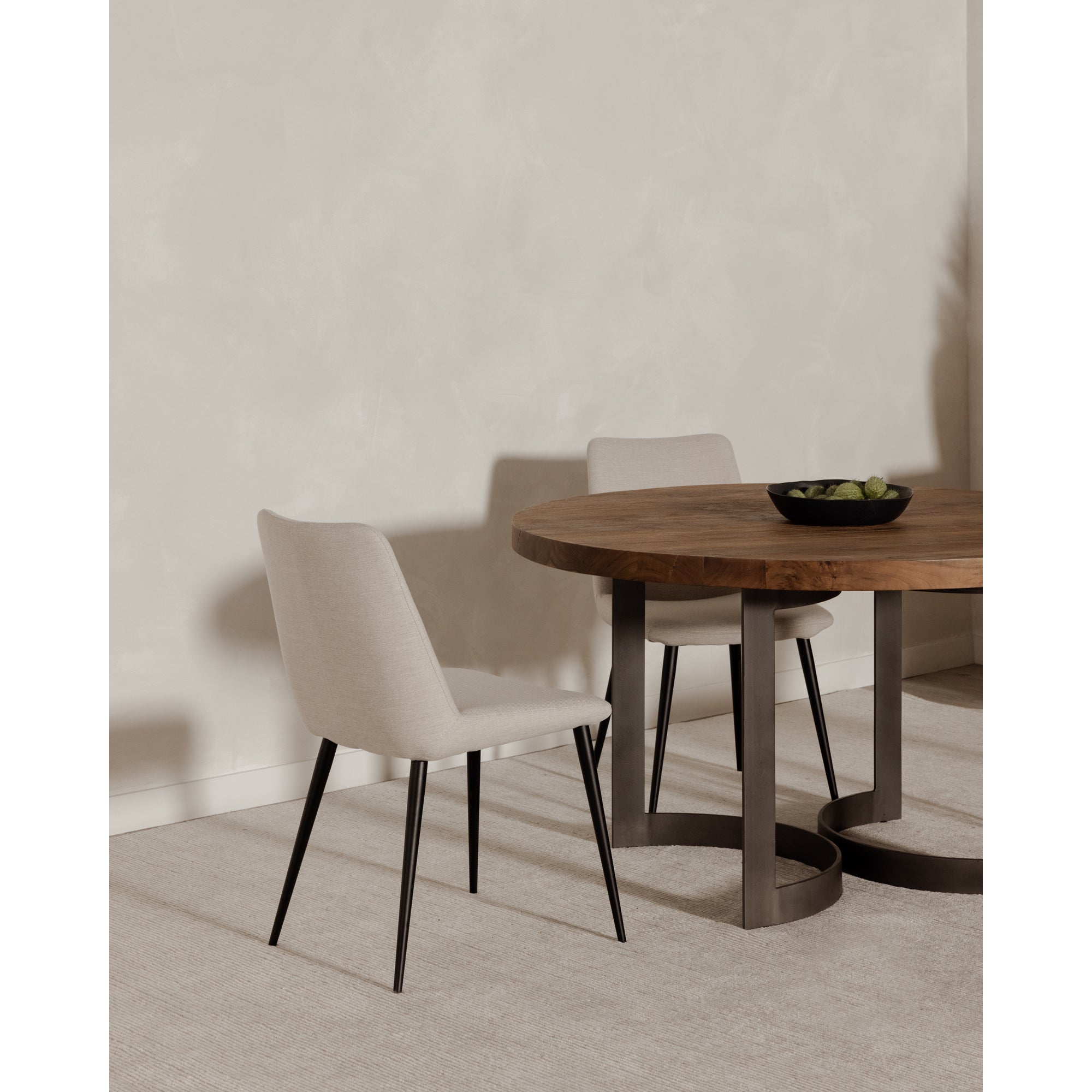 Bent Round Dining Table 54In Brown by Moe's Home Collection - view 2