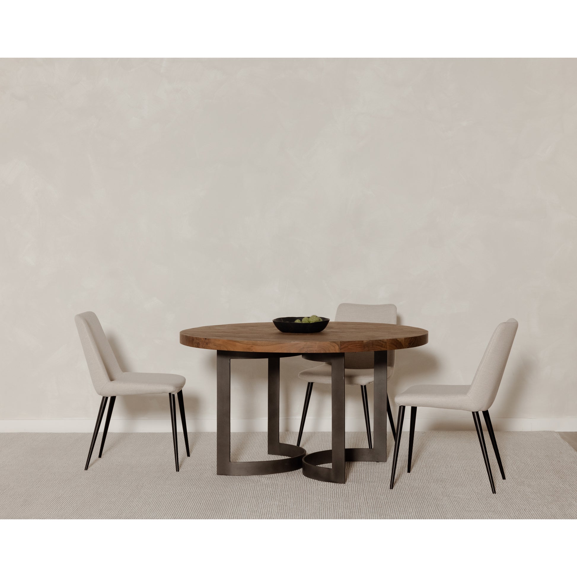 Bent Round Dining Table 54In Brown by Moe's Home Collection - view 3