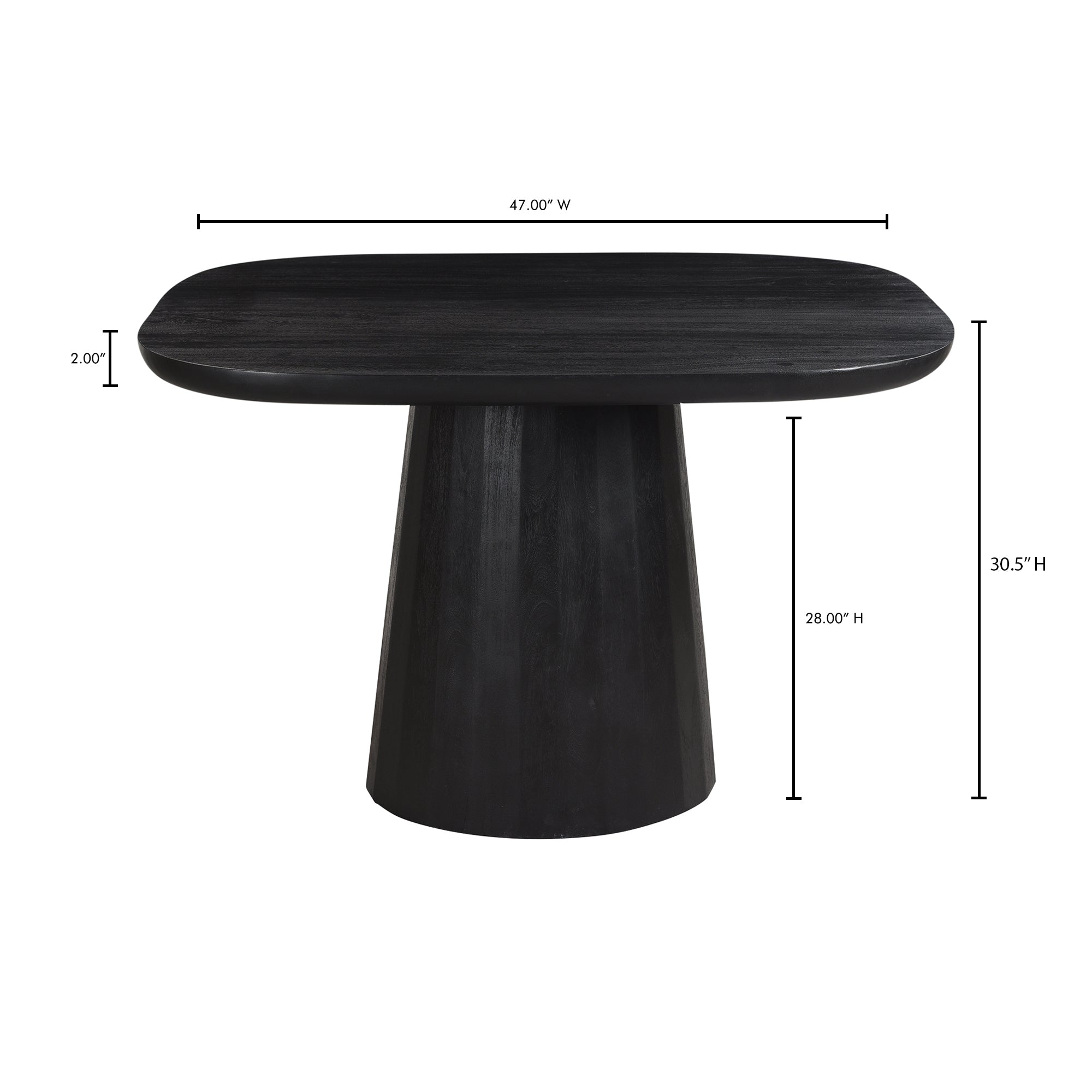 Freed Dining Table Black by Moe's Home Collection - view 3