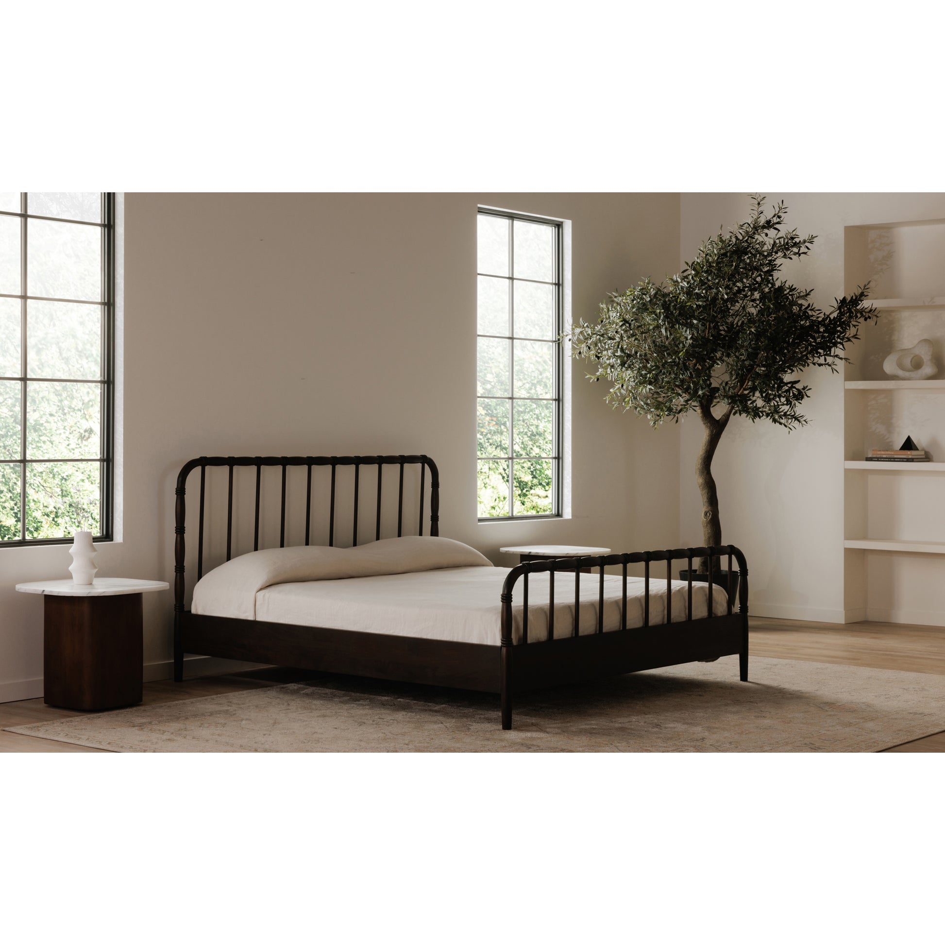 Vivian King Bed Dark Brownn by Moe's Home Collection - view 4