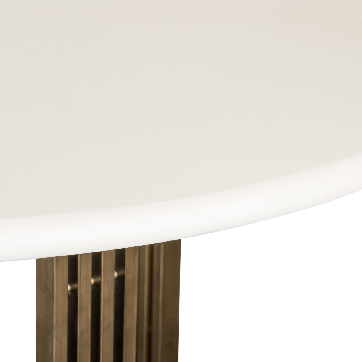 Mia Brass Leg Concrete Top Round Dining Table 60",VEVR-047