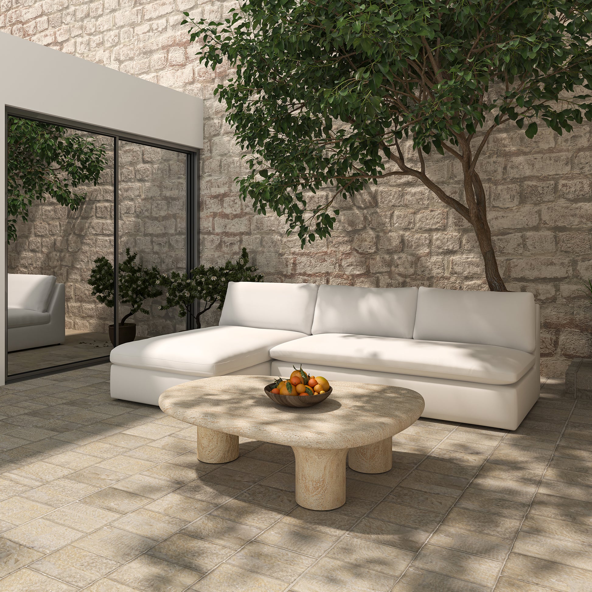 Warby Outdoor Coffee Table beige by Moe's Home Collection - view 10