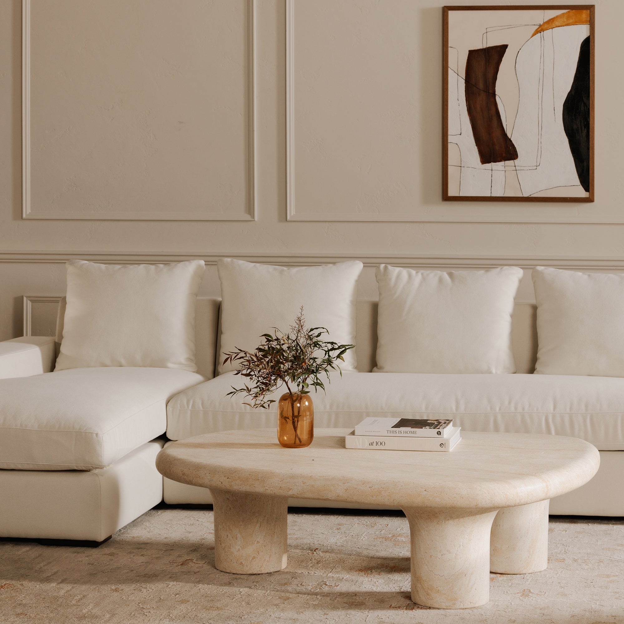 Warby Outdoor Coffee Table beige by Moe's Home Collection - view 3