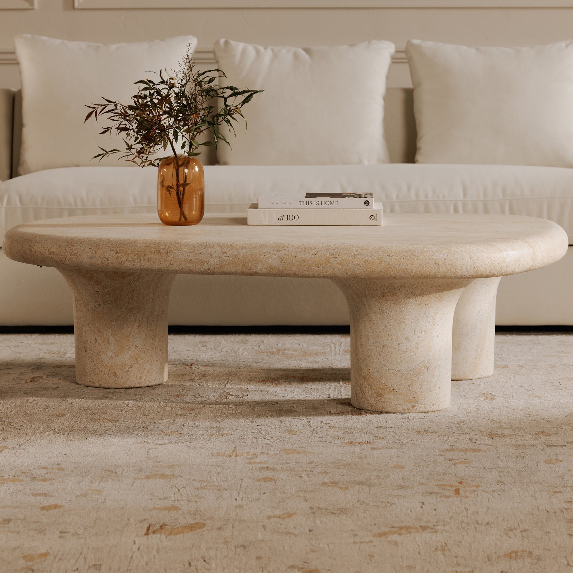 Warby Outdoor Coffee Table beige by Moe's Home Collection - view 5