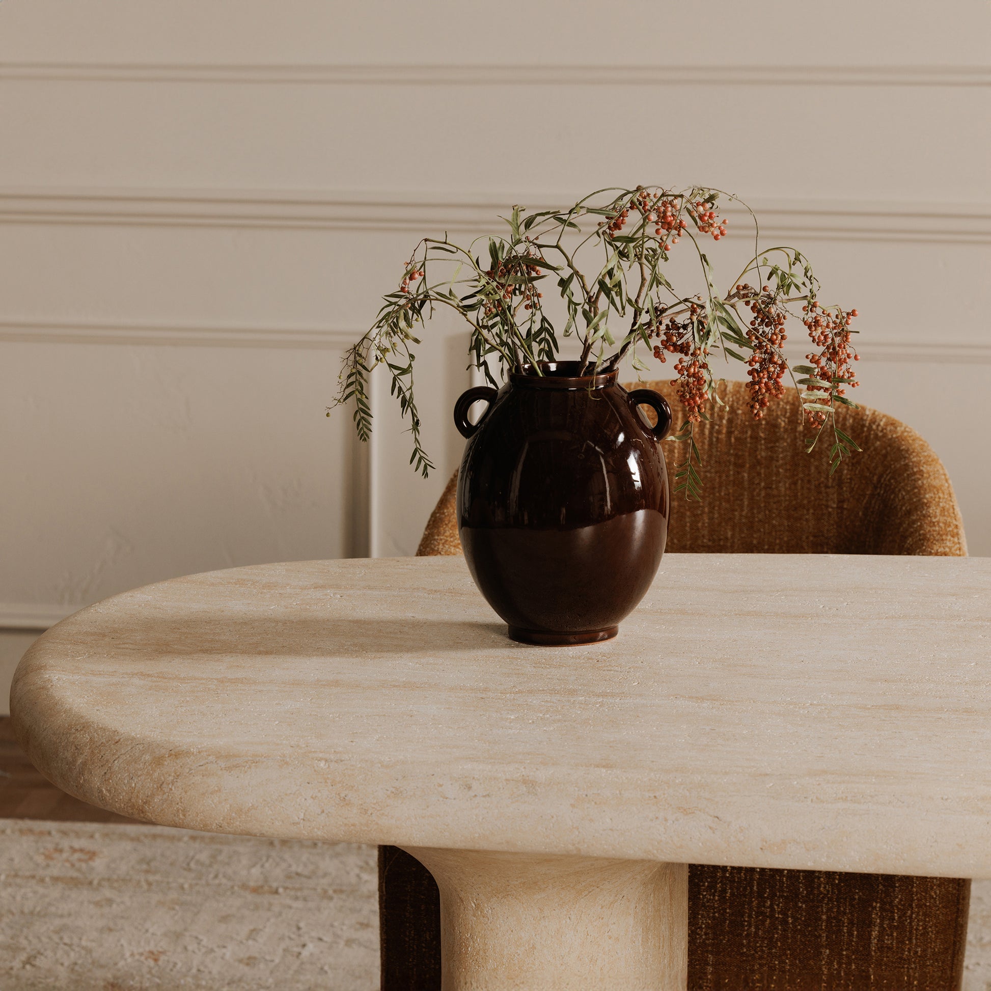 Warby Outdoor Dining Table Beige by Moe's Home Collection - view 4