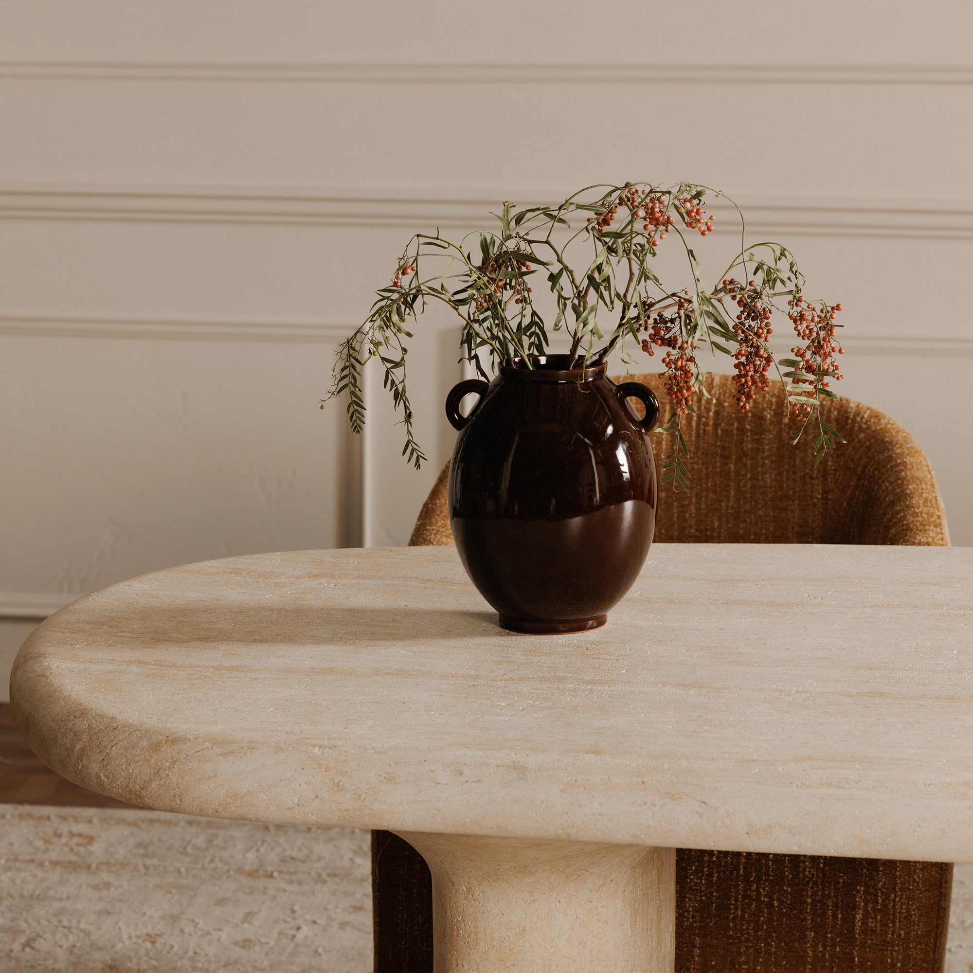 Warby Outdoor Dining Table Beige by Moe's Home Collection - view 4