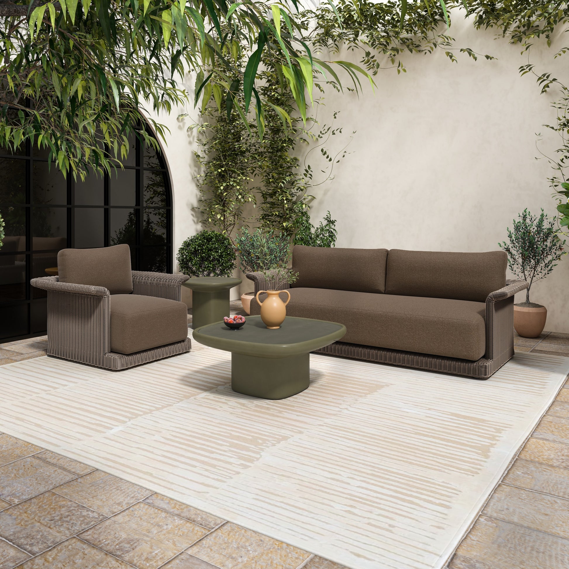 Manon Outdoor Coffee Table Deep Green by Moe's Home Collection - view 4