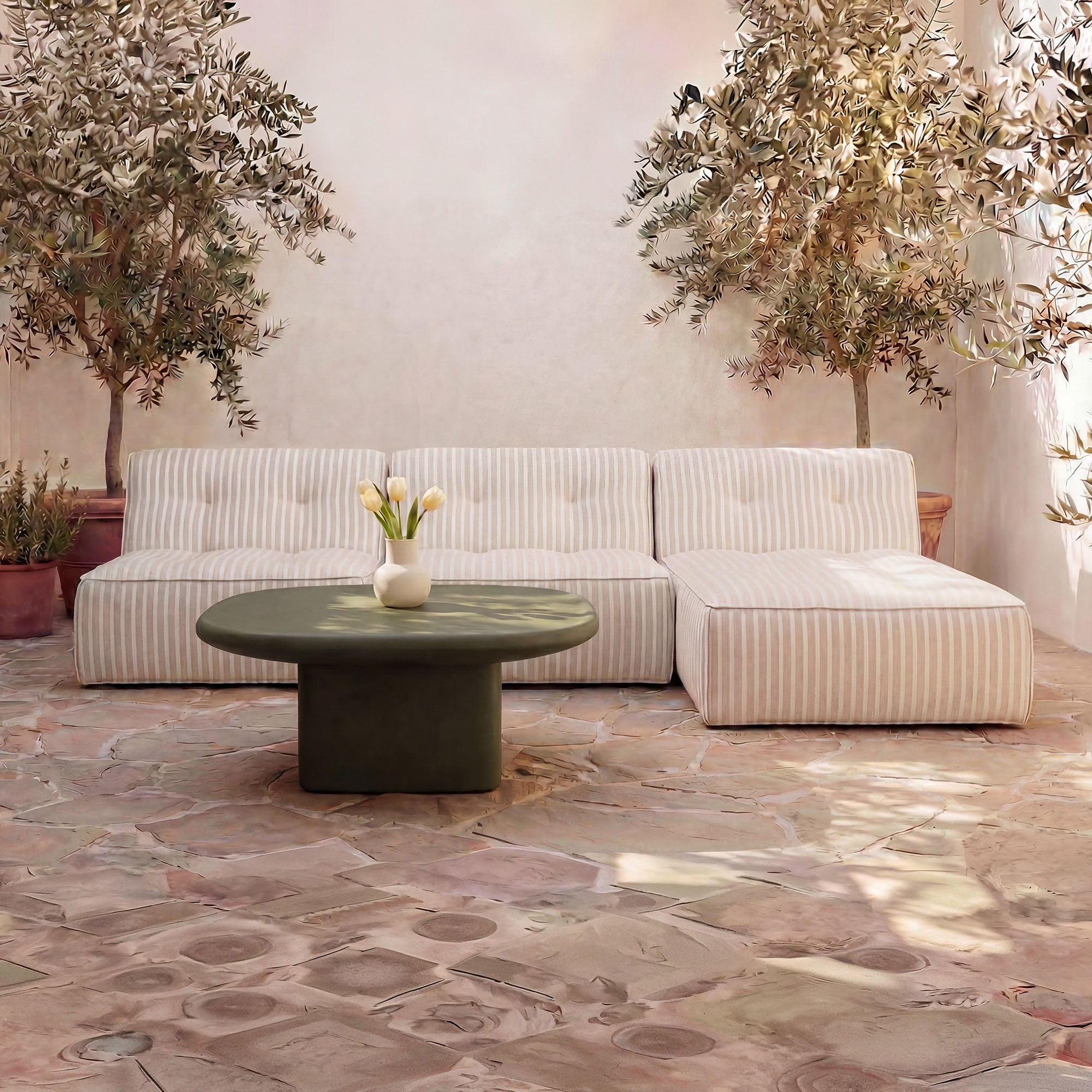 Manon Outdoor Coffee Table Deep Green by Moe's Home Collection - view 2