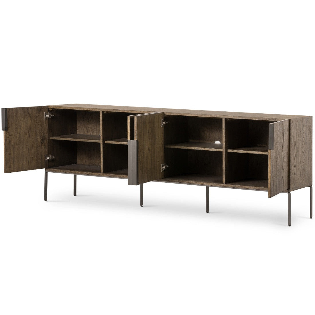 Archie Modern Oak Sideboard Cabinet 82"
