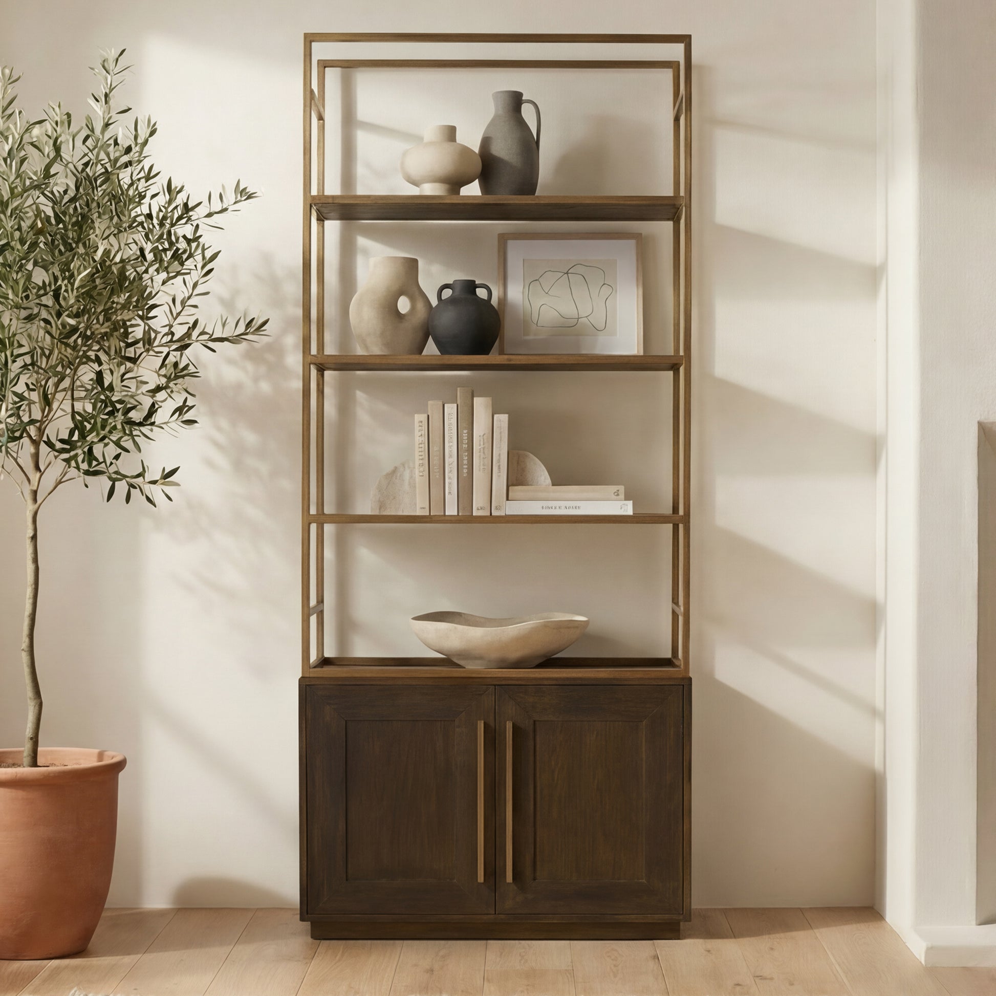 Elliot Bookshelf Brown by Moe's Home Collection - view 2