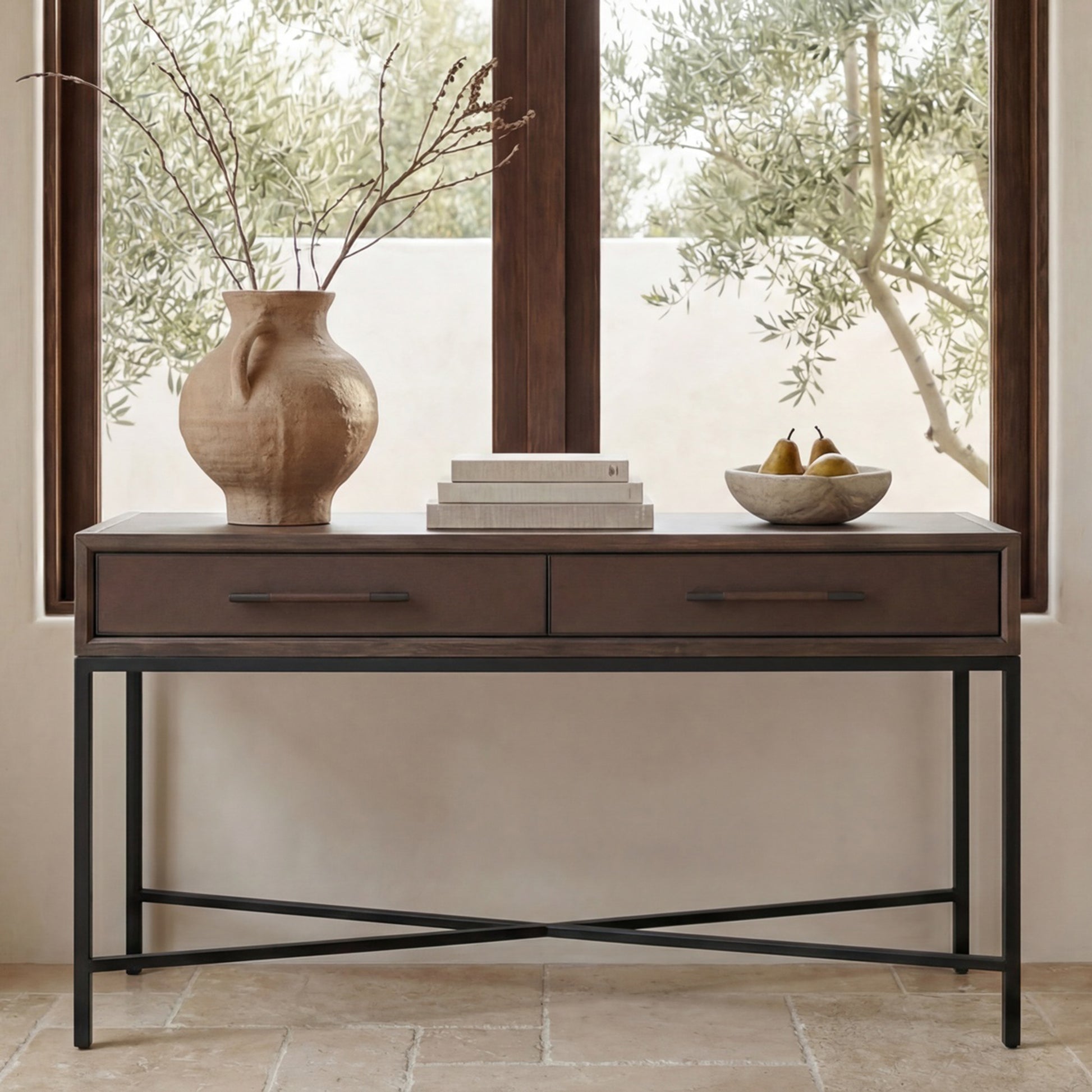 Mako Console Table Brown by Moe's Home Collection - view 2