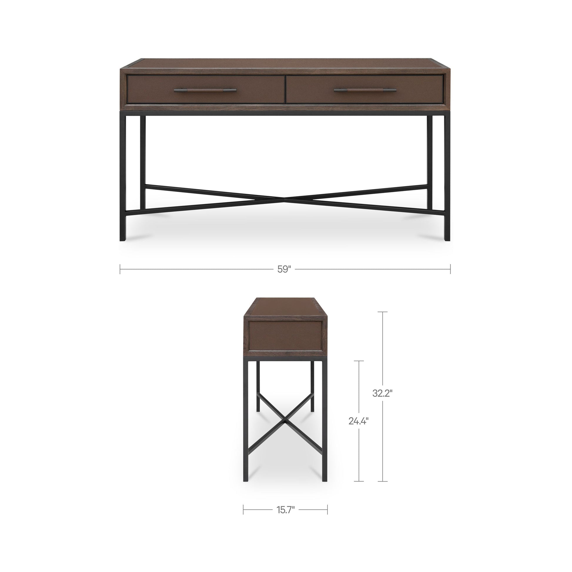 Mako Console Table Brown by Moe's Home Collection - view 3