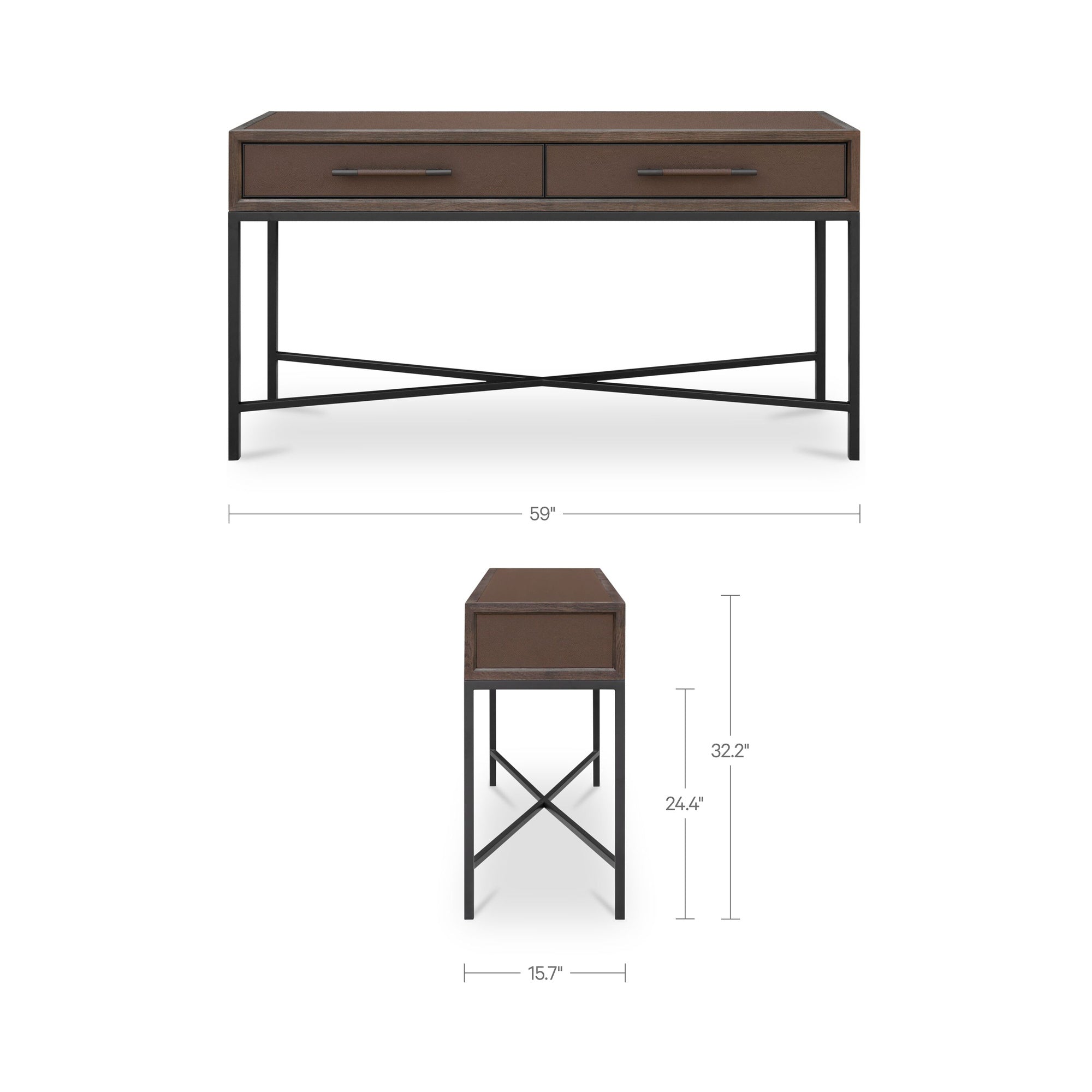 Mako Console Table Brown by Moe's Home Collection - view 3