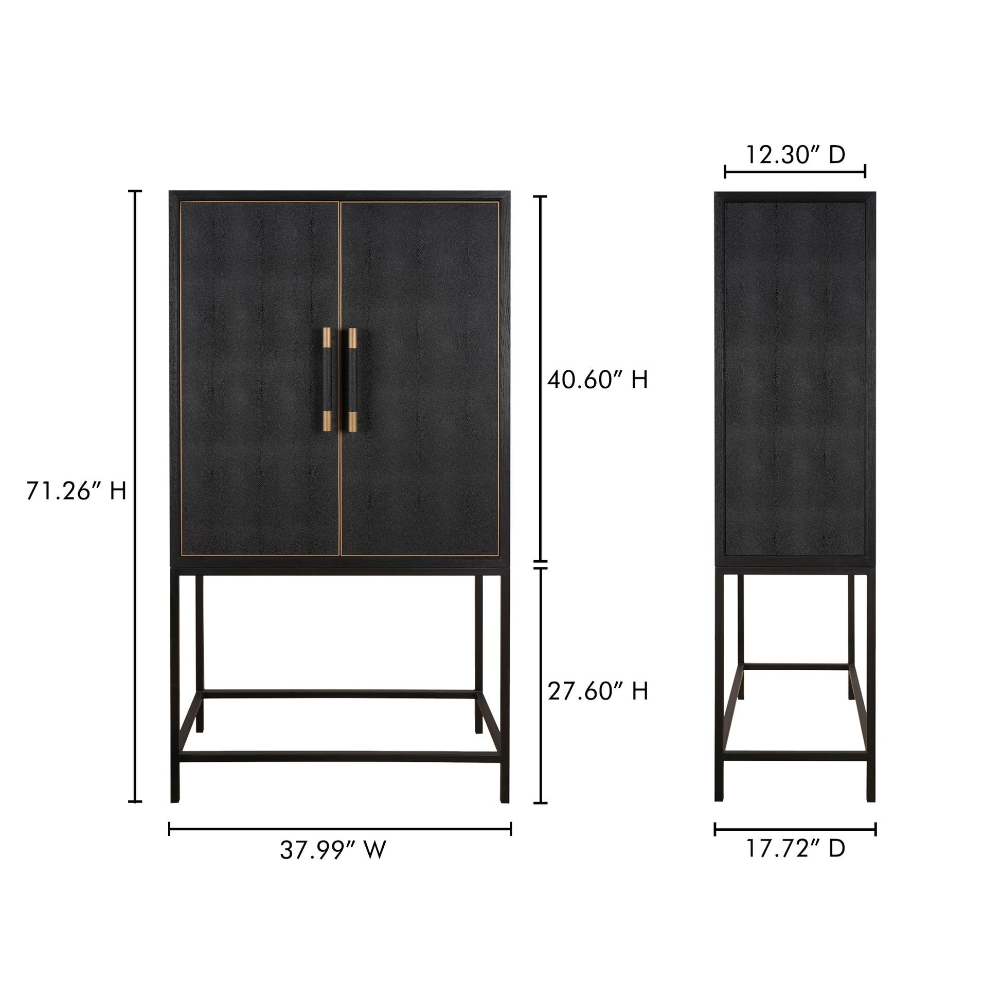 Mako Bar Cabinet Black by Moe's Home Collection - view 5