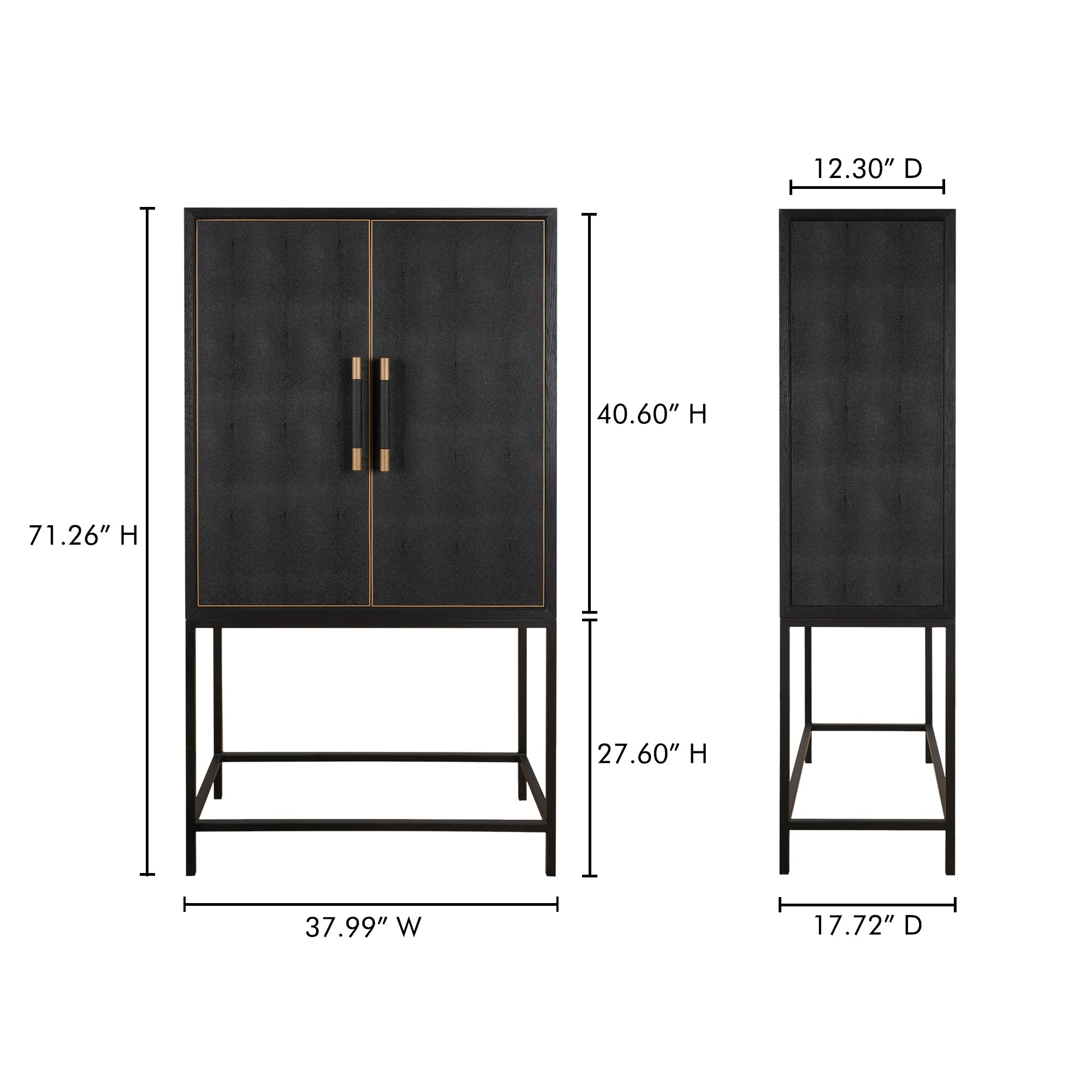 Mako Bar Cabinet Black by Moe's Home Collection - view 5