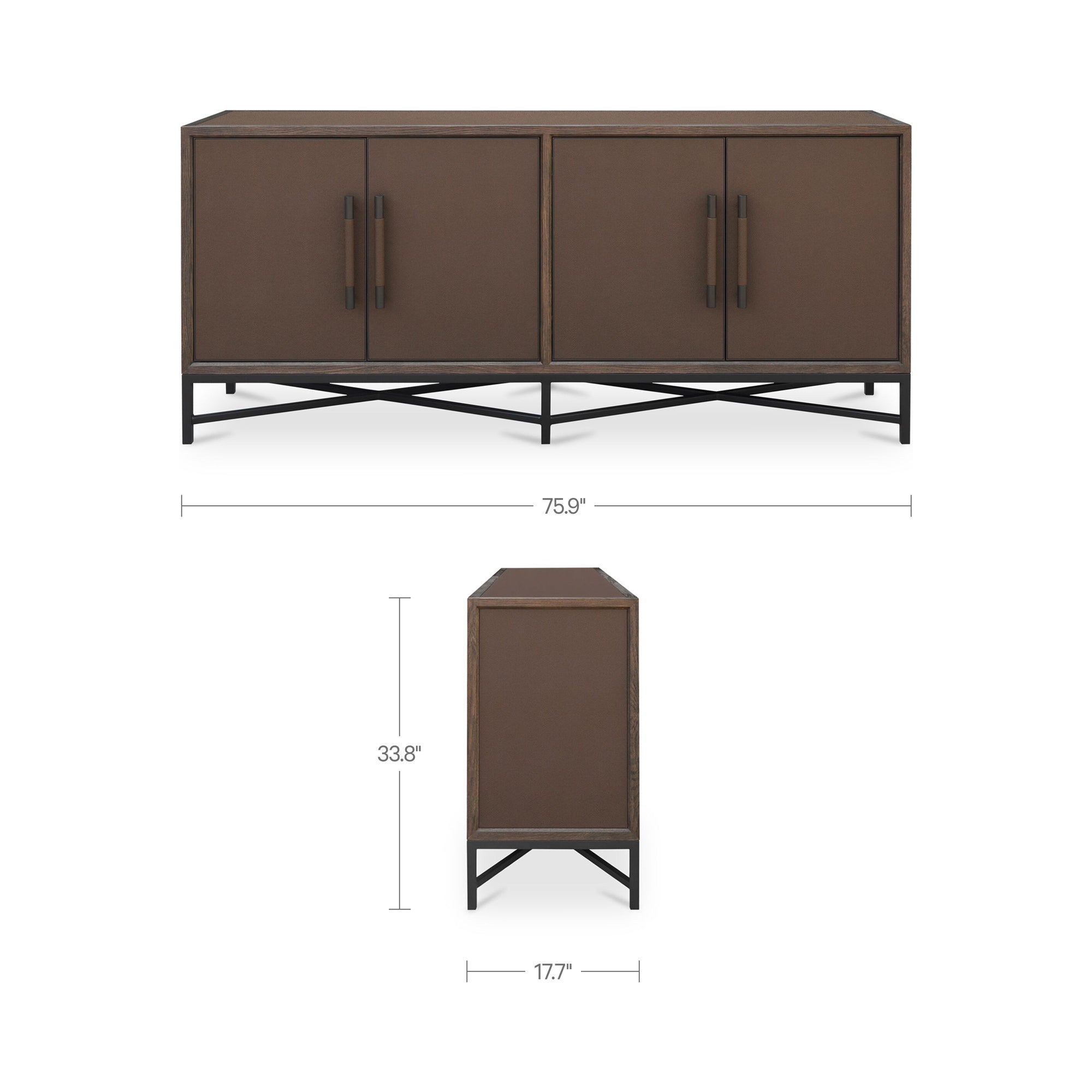 Mako Sideboard Brown by Moe's Home Collection - view 3