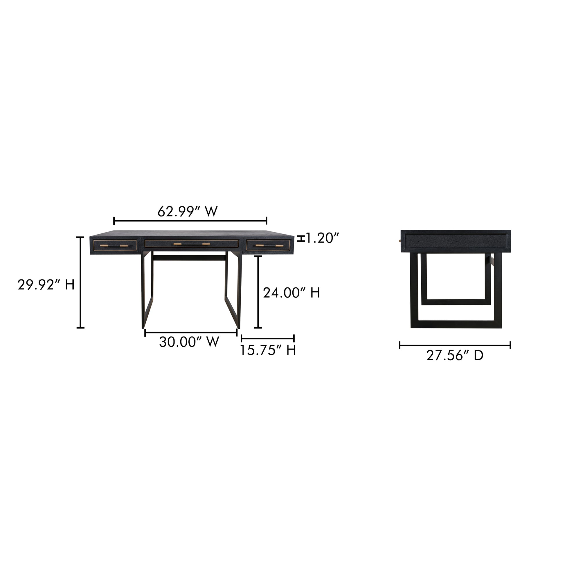 Mako Desk Black by Moe's Home Collection - view 4