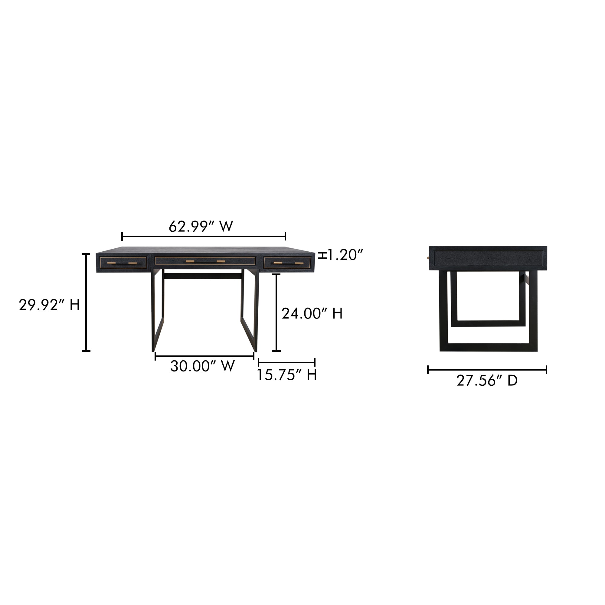 Mako Desk Black by Moe's Home Collection - view 4