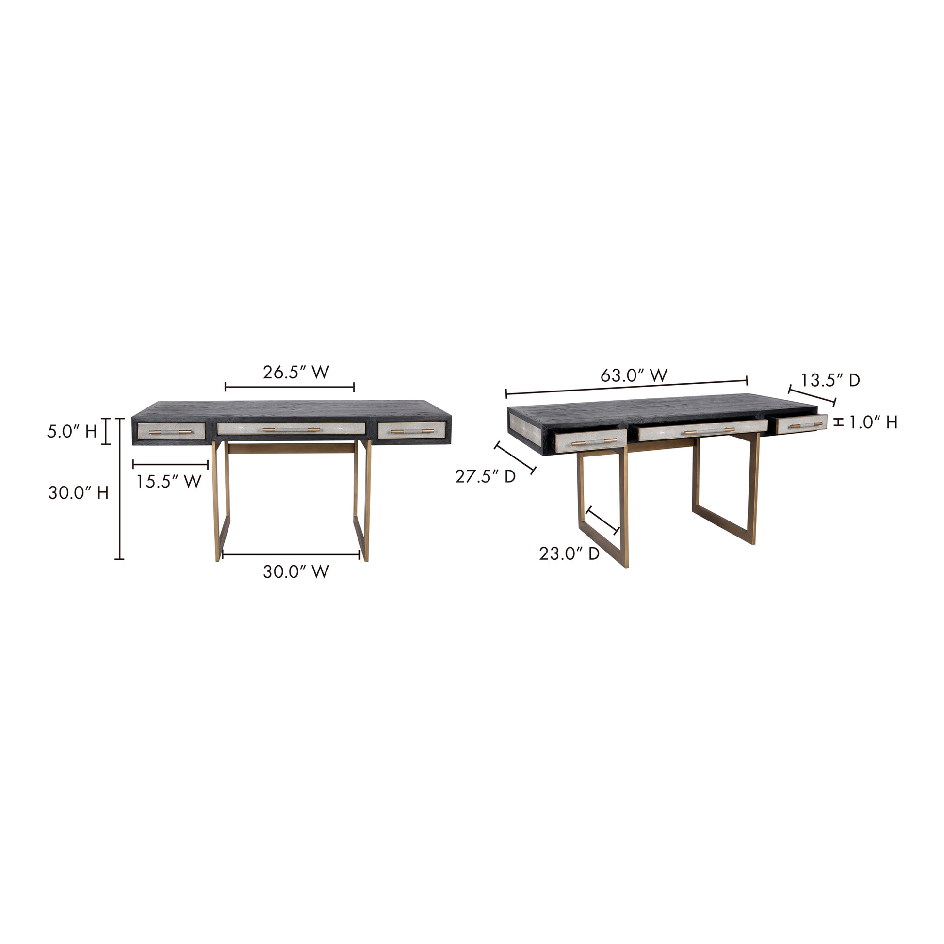 Mako Desk Grey by Moe's Home Collection - view 8